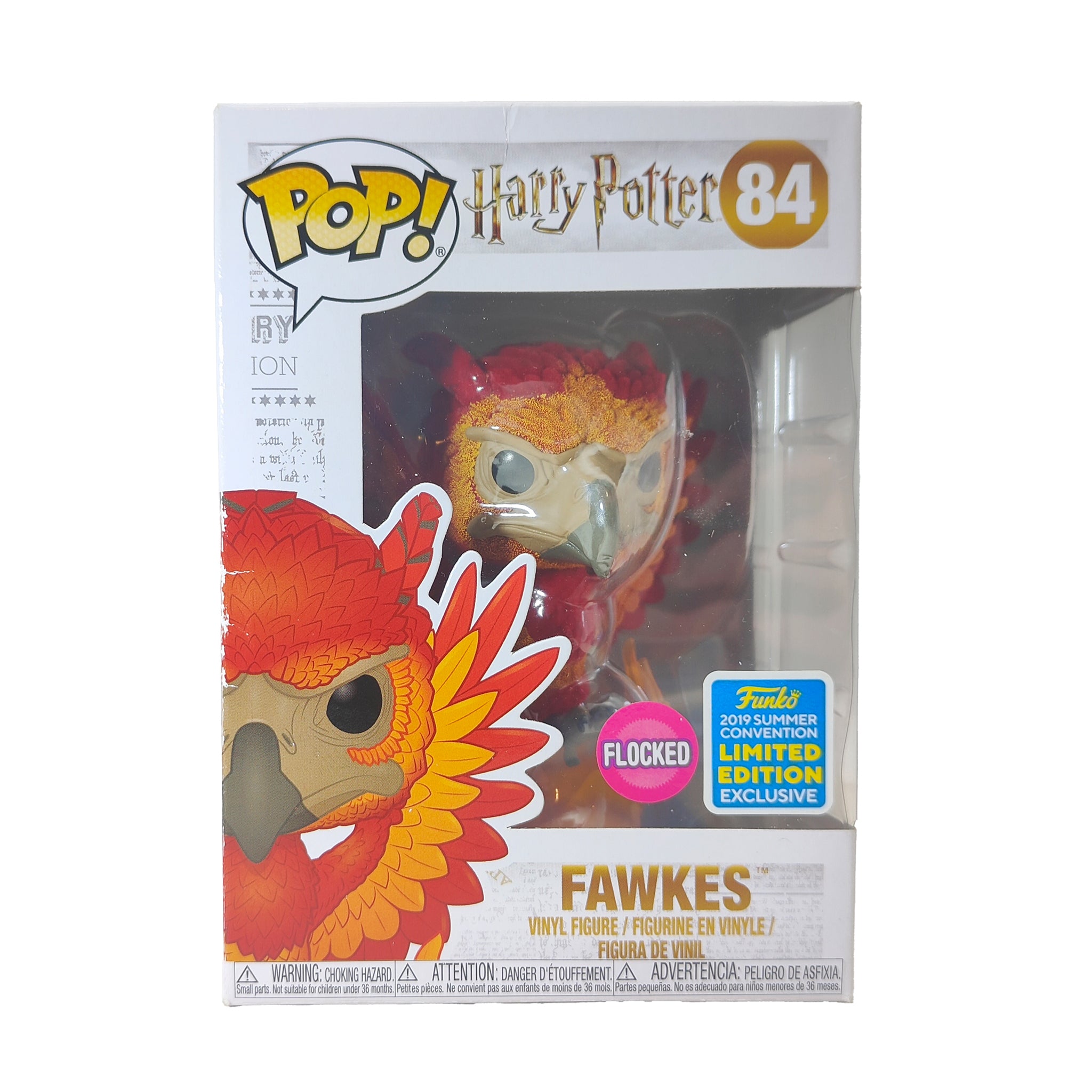 Harry Potter Fawkes フィギュア 84 限定版　Funko Funko Pop Harry Potter Fawkes Flocked 84 Summer Convention