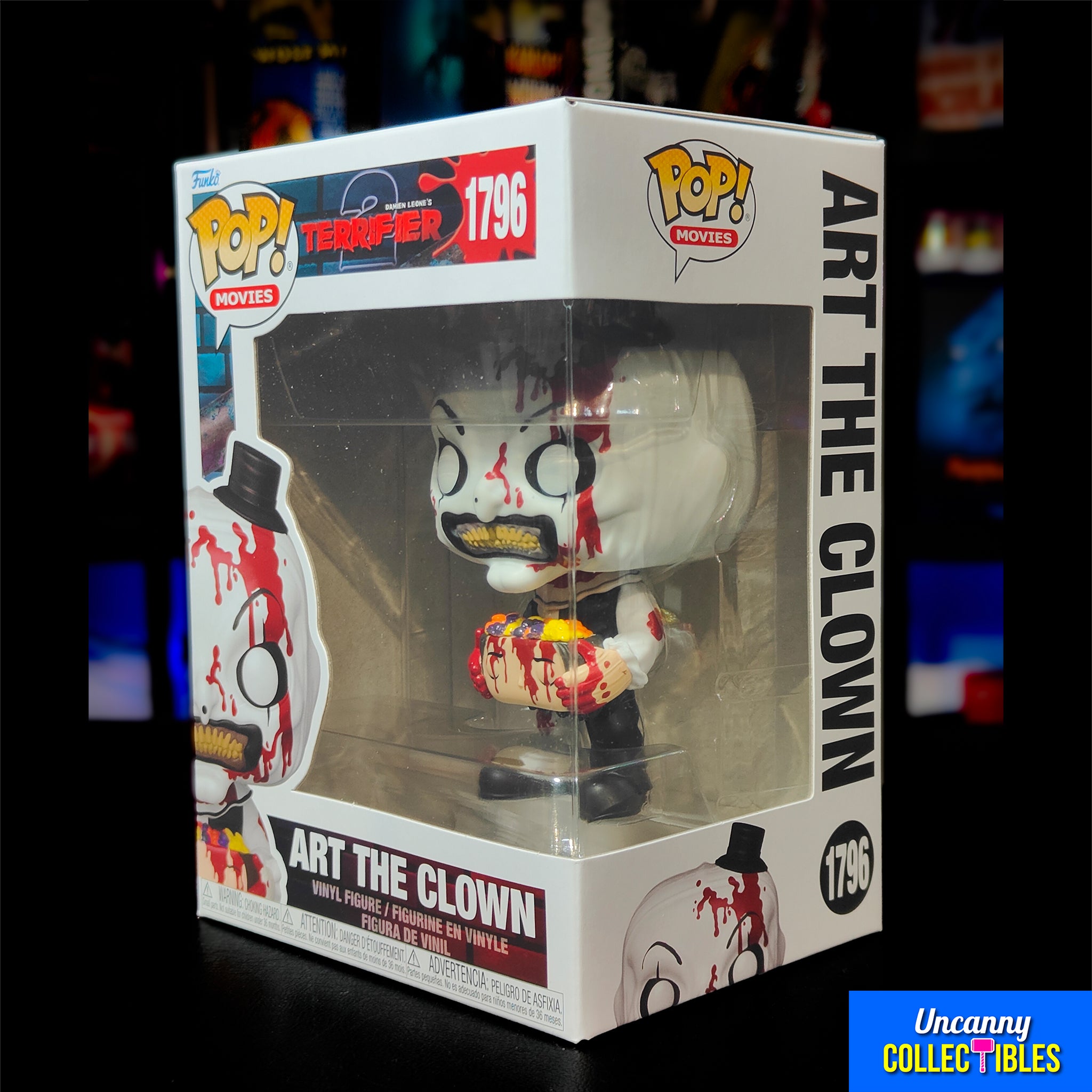 Funko POP Movies Terrifier Art The Clown #1796 Vinyl Figure 2025 – Terrifier, Funko, 9.5 cm, 2025, brand new collector item, Uncanny Collectibles Dublin Ireland