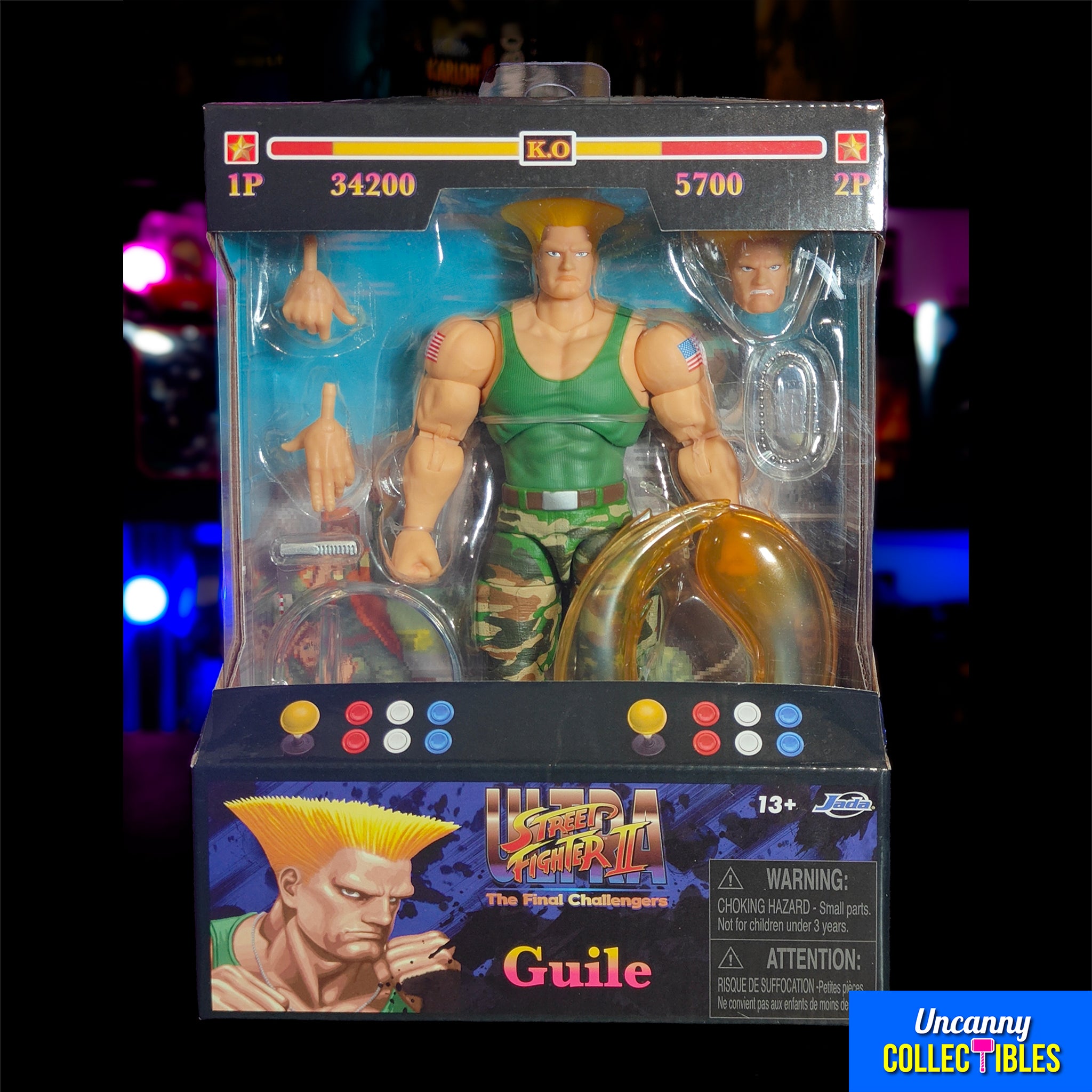 Jada Toys Ultra Street Fighter II The Final Challengers Guile 15 cm Action Figure – Street Fighter, Jada Toys, 15 cm, 2024, brand new collector item, Uncanny Collectibles Dublin Ireland