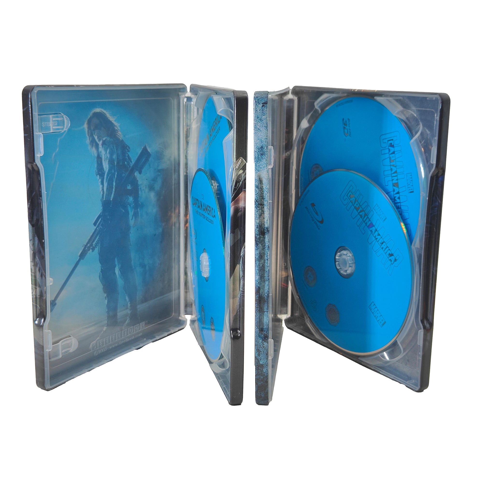 Marvel Captain America Winter Solder & Civil War Blu-ray Steelbook Bundle