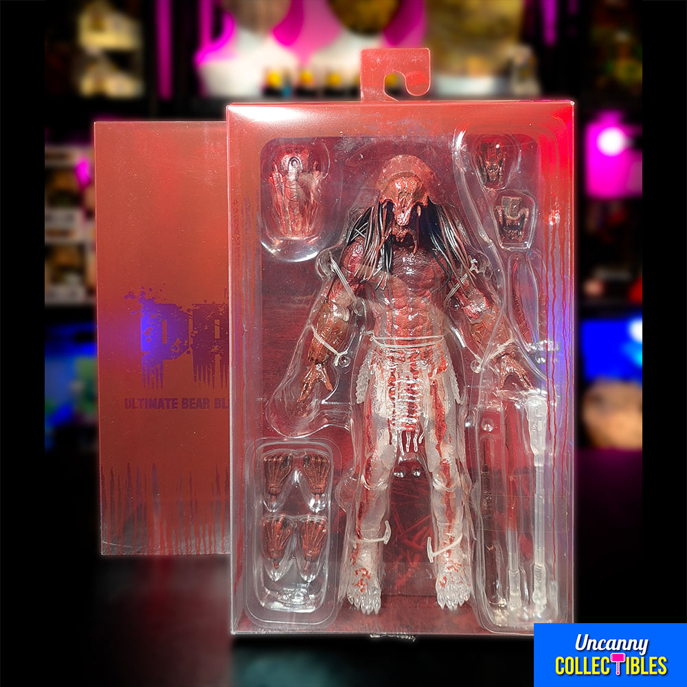 NECA Prey Ultimate Feral Bear Blood Predator 20 cm Action Figure – Predator, NECA, 20 cm, 2024, brand new collector item, Uncanny Collectibles Dublin Ireland
