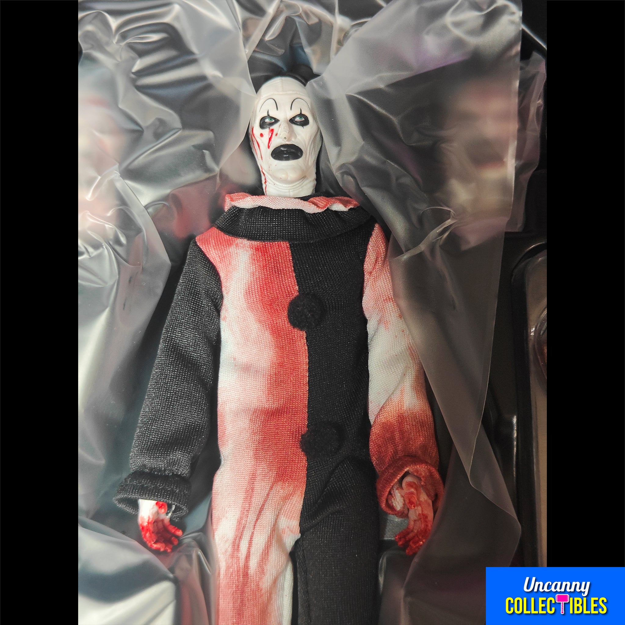 Terrifier Art The Clown Mezco Toyz One:12 Collective Deluxe Action Figure 2025 17cm – Terrifier, Mezco Toyz, 17 cm, 2025, brand new collector item, Uncanny Collectibles Dublin Ireland