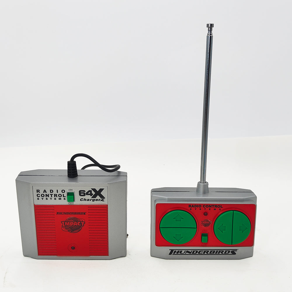 Thunderbirds 40MHz Micro Full Function Radio Control Thunderbird 2 Vehicle By Impact Toys - Tested - For Parts or Restoration – Thunderbirds, Vintage Brands, 12 cm, 1999, pre-owned collector piece, Uncanny Collectibles Dublin Ireland