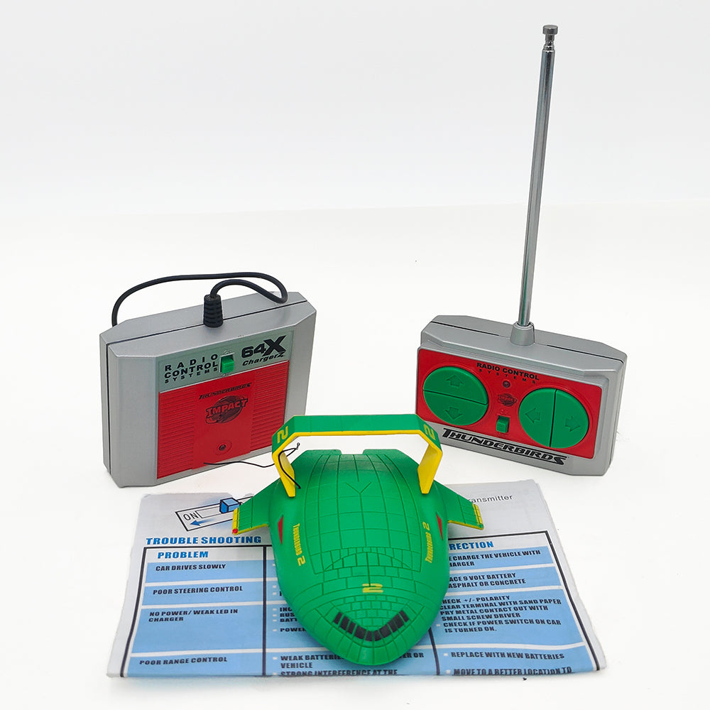 Thunderbirds 40MHz Micro Full Function Radio Control Thunderbird 2 Vehicle By Impact Toys - Tested - For Parts or Restoration