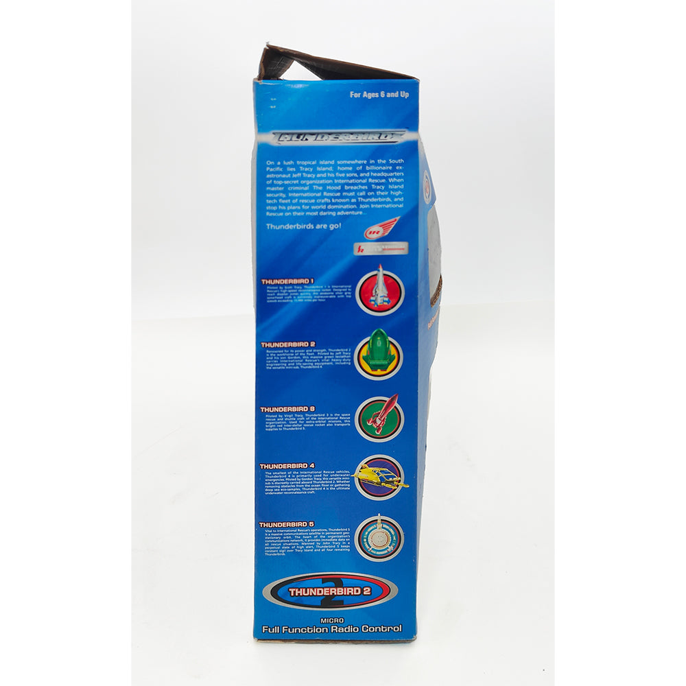 Thunderbirds 40MHz Micro Full Function Radio Control Thunderbird 2 Vehicle By Impact Toys - Tested - For Parts or Restoration – Thunderbirds, Vintage Brands, 12 cm, 1999, pre-owned collector piece, Uncanny Collectibles Dublin Ireland