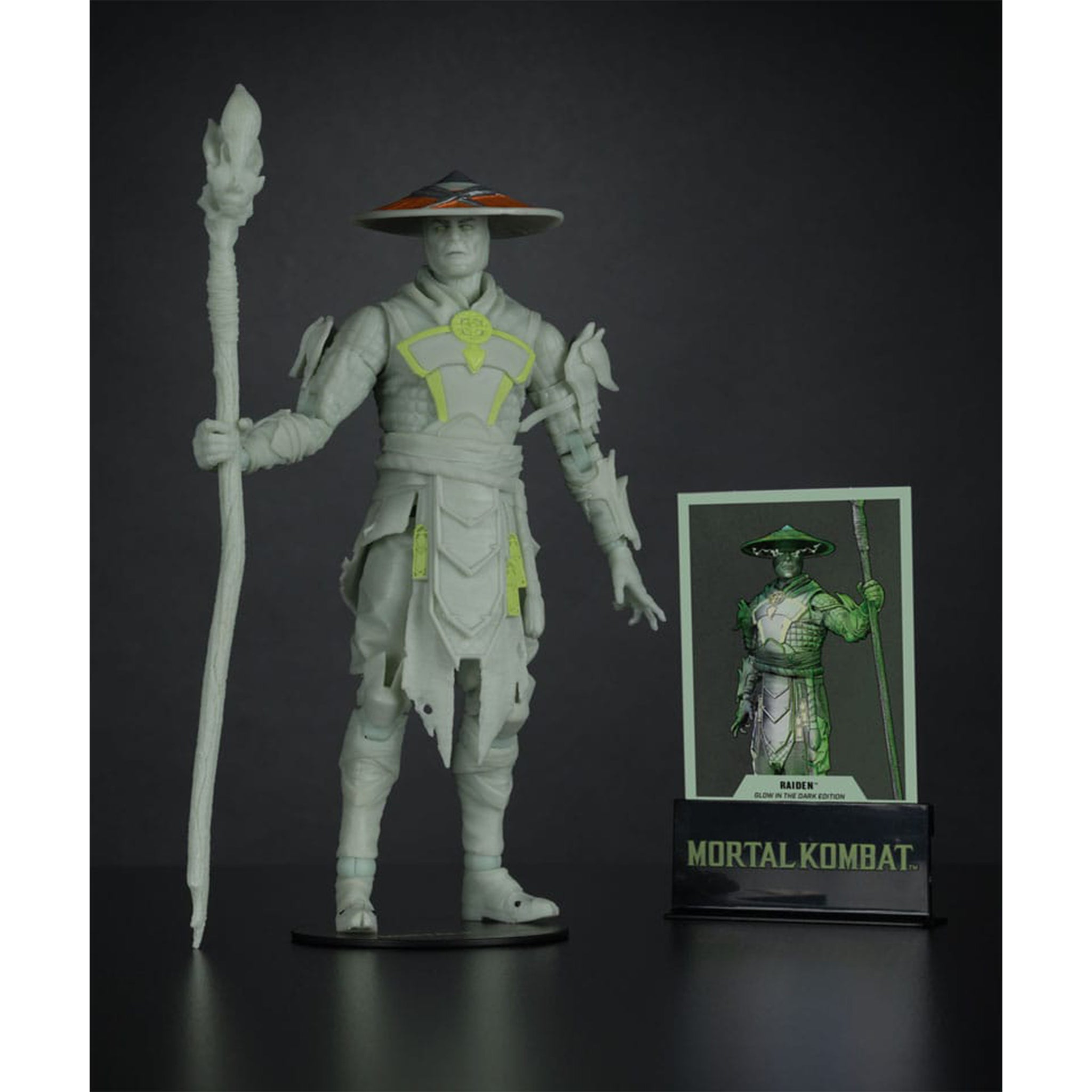 Mortal Kombat 1 Raiden Glow in the Dark Gold Label McFarlane Action Figure
