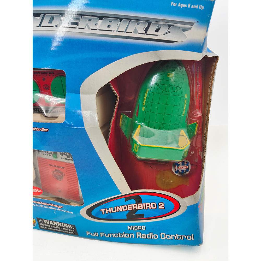 Thunderbirds 40MHz Micro Full Function Radio Control Thunderbird 2 Vehicle By Impact Toys - Tested - For Parts or Restoration – Thunderbirds, Vintage Brands, 12 cm, 1999, pre-owned collector piece, Uncanny Collectibles Dublin Ireland