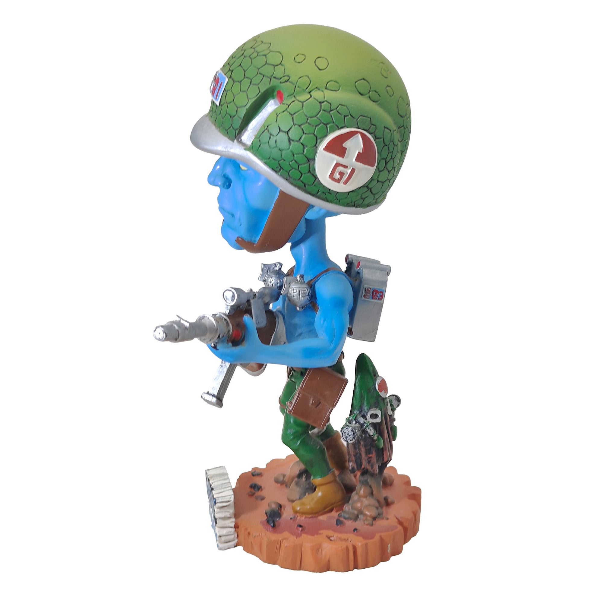 2000 AD Judge Dredd Rogue Trooper Bobble Buddies Bobblehead Cards Inc Statue 2004 19cm
