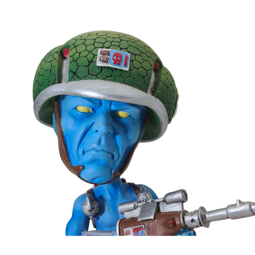 2000 AD Judge Dredd Rogue Trooper Bobble Buddies Bobblehead Cards Inc Statue 2004 19cm