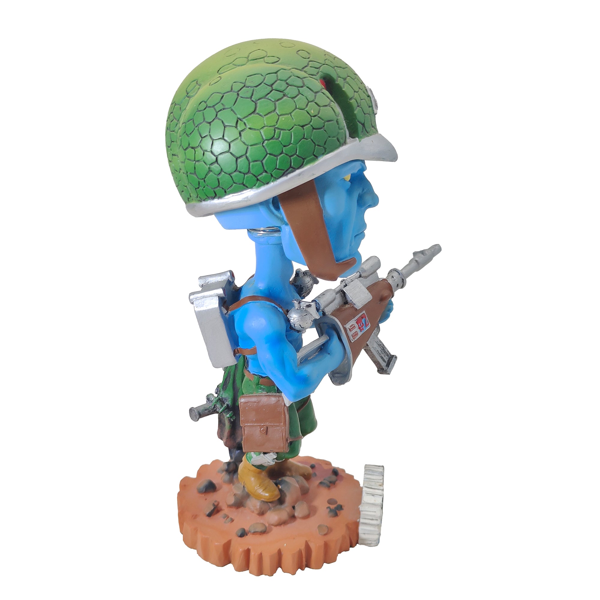2000 AD Judge Dredd Rogue Trooper Bobble Buddies Bobblehead Cards Inc Statue 2004 19cm
