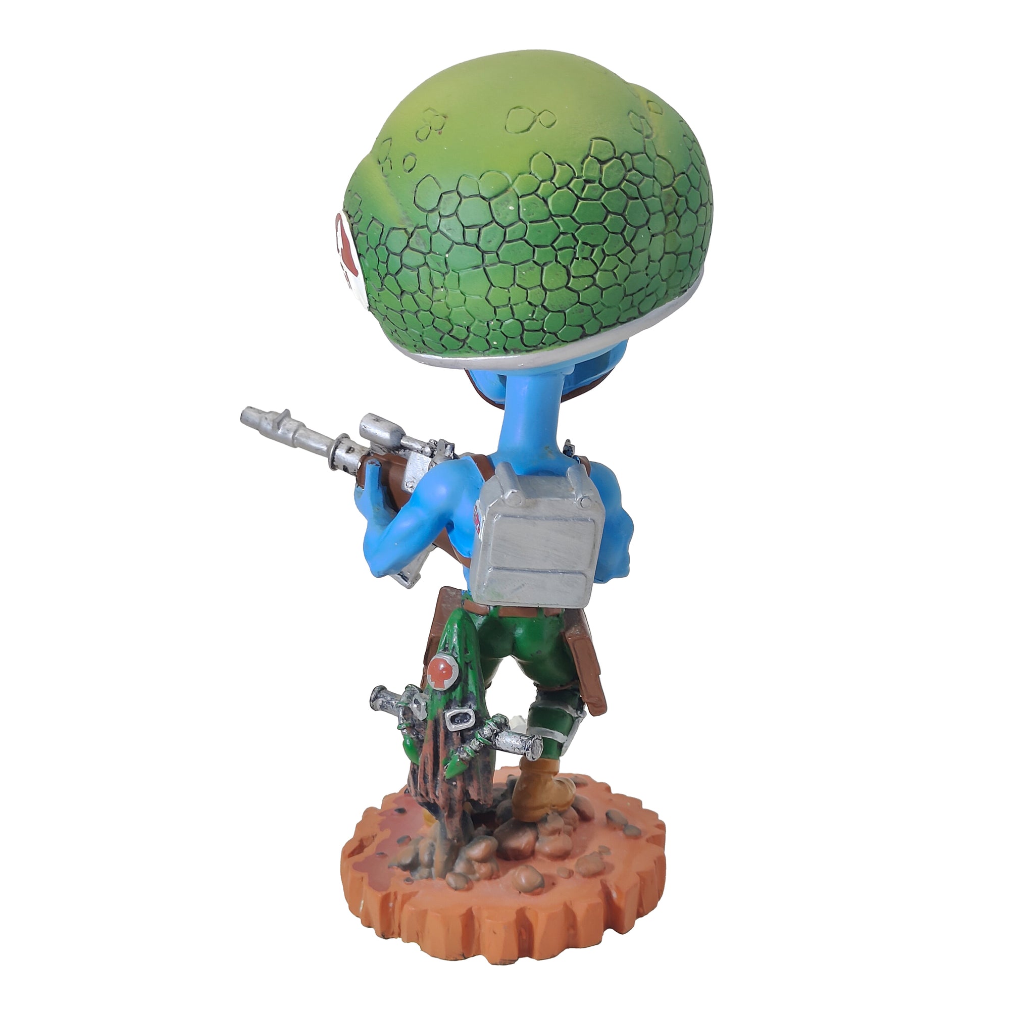 2000 AD Judge Dredd Rogue Trooper Bobble Buddies Bobblehead Cards Inc Statue 2004 19cm