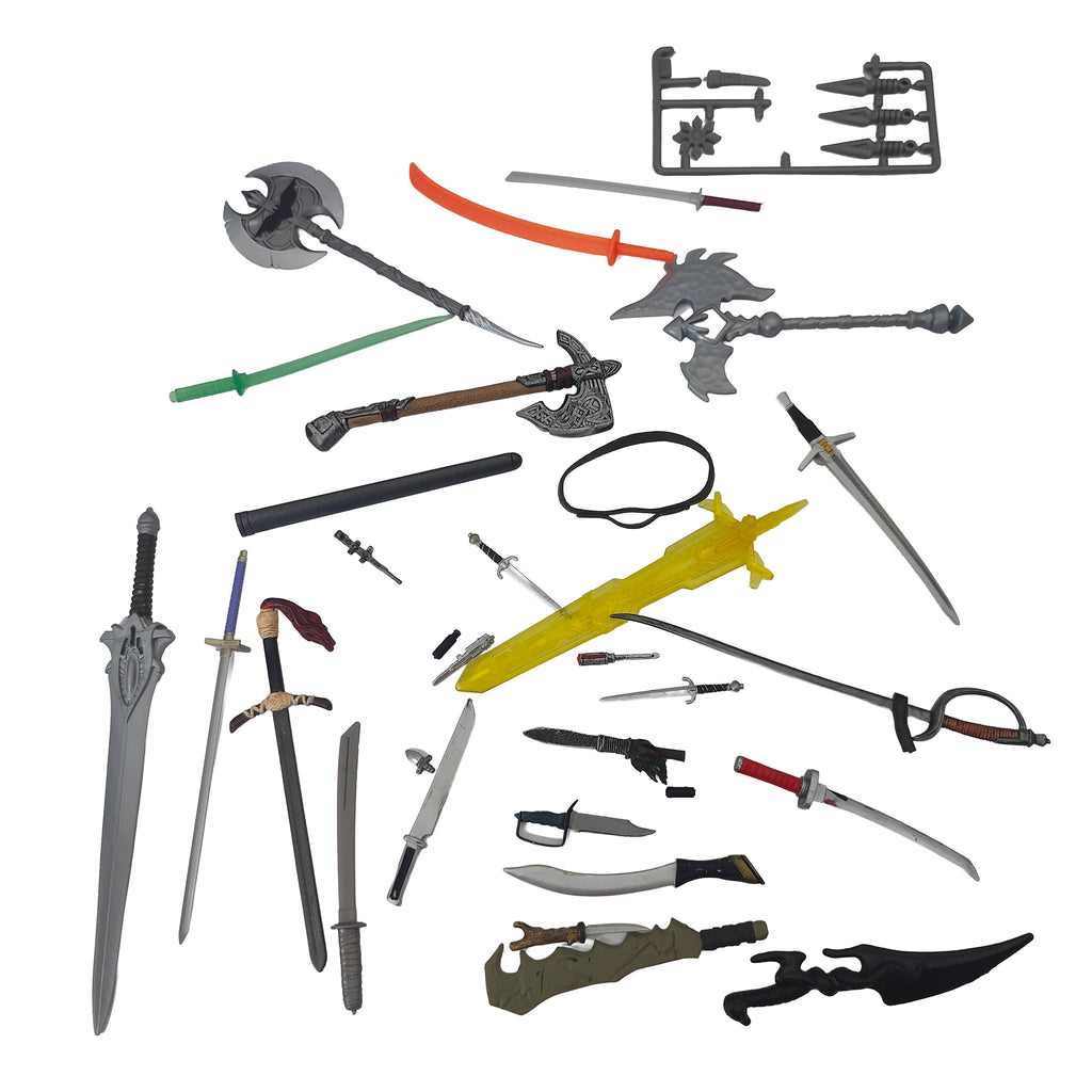 Action Figure Accessories Bulk Bag Weapons and Spare Parts 6 to 7 inch Job Lot