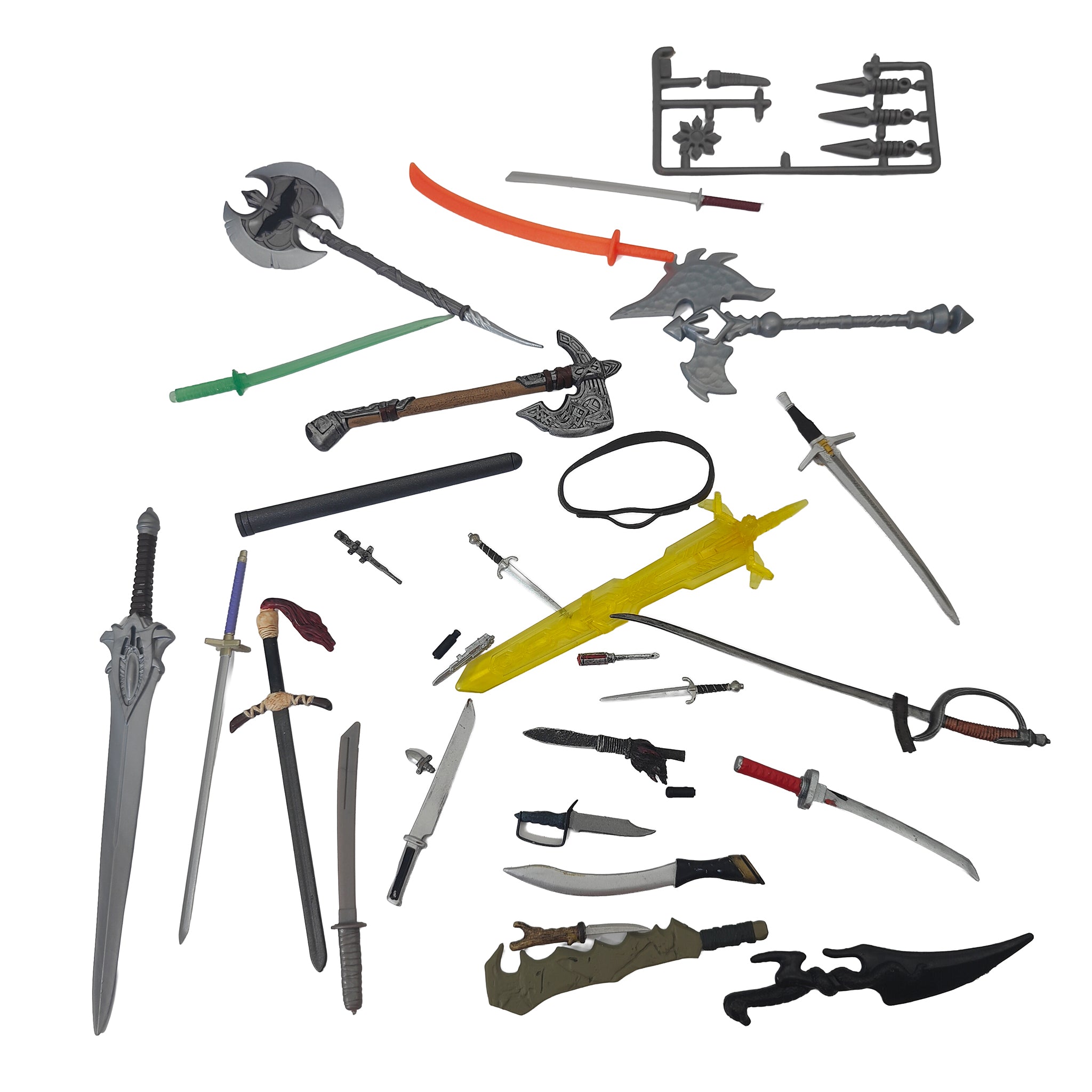 Action Figure Accessories Bulk Bag Weapons and Spare Parts 6 to 7 inch Job Lot