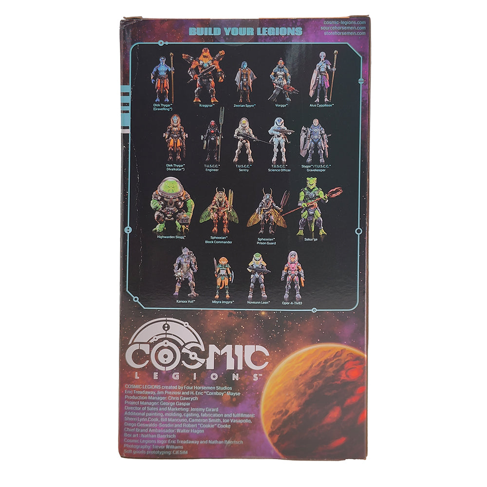 Aius Cyppiteon Four Horsemen Studios Cosmic Legions Hvalkatar Book Two Gravenight 15 cm Action Figure 2023 – Cosmic Legions, Four Horsemen Studios, 18 cm, 2023, pre-owned collector piece, Uncanny Collectibles Dublin Ireland
