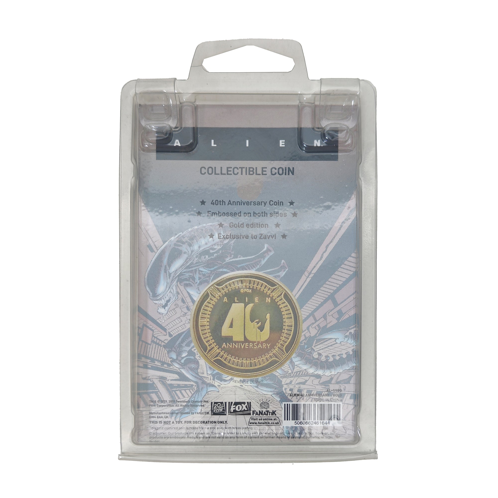 Alien 40th Anniversary Limited Edition Gold Coin Zavvi Exclusive Fanattik 2019