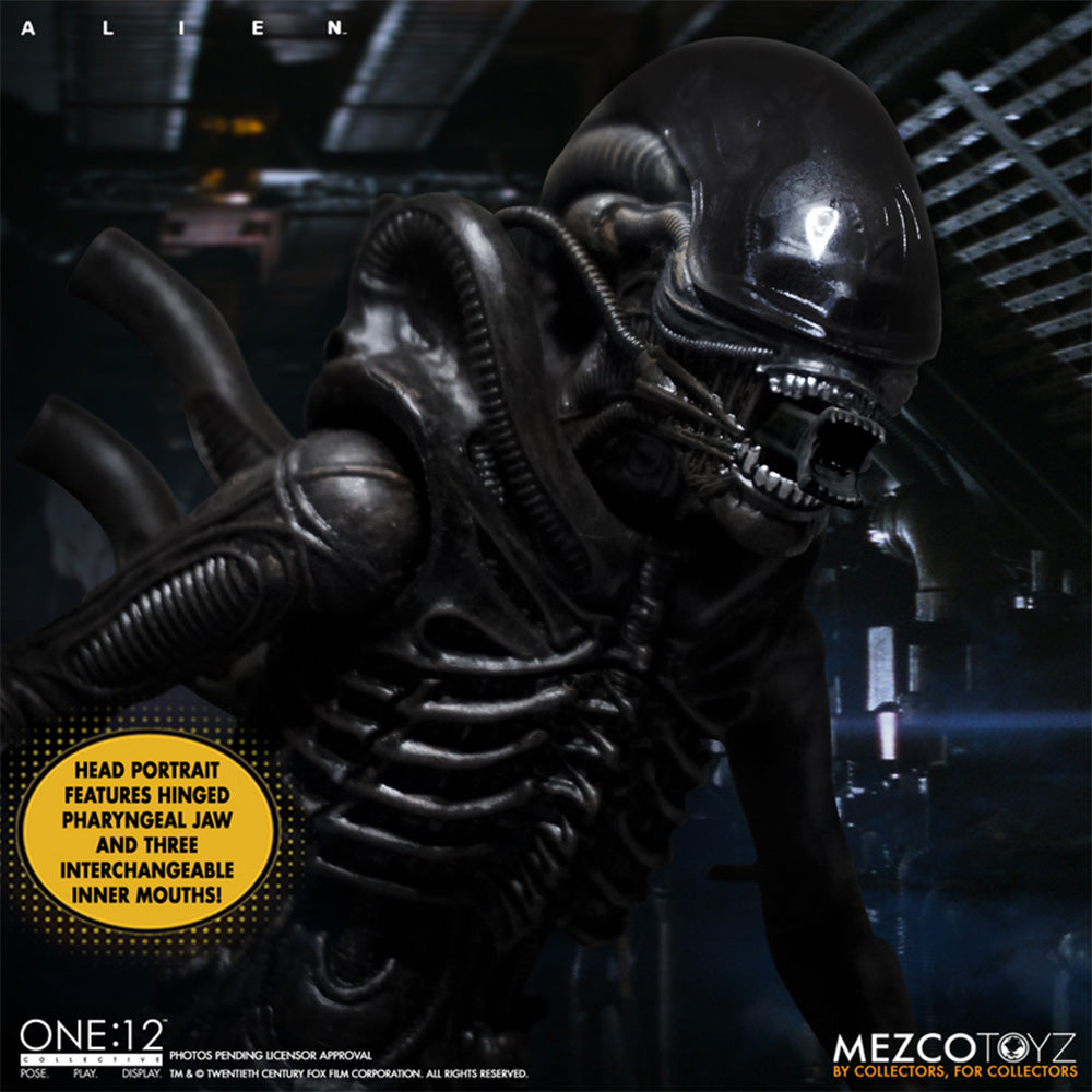 Alien Mezco Toyz One:12 Collective Action Figure – Alien, Mezco Toyz, 18 cm, 2022, pre-owned collector piece, Uncanny Collectibles Dublin Ireland