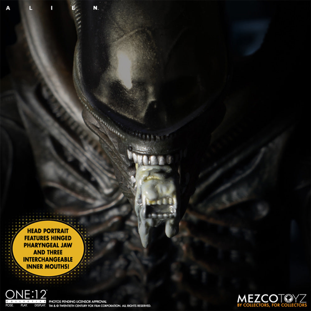 Alien Mezco Toyz One:12 Collective Action Figure – Alien, Mezco Toyz, 18 cm, 2022, pre-owned collector piece, Uncanny Collectibles Dublin Ireland