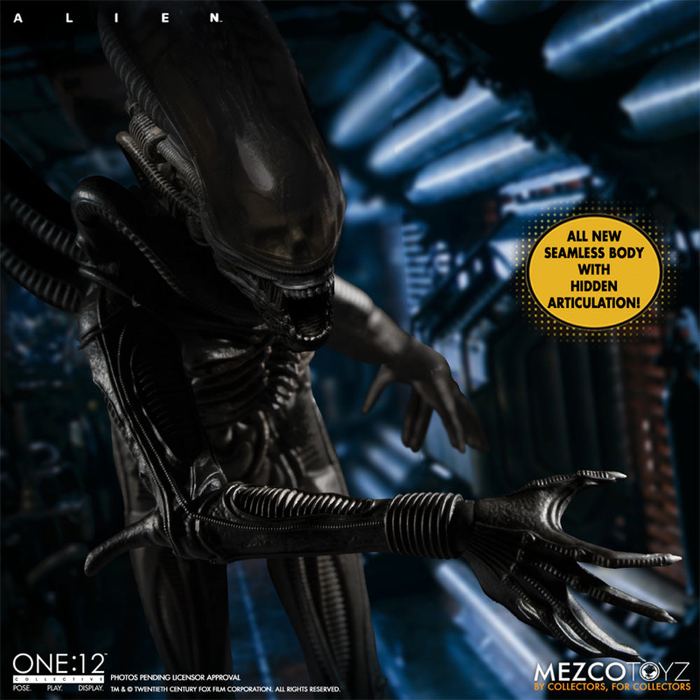 Alien Mezco Toyz One:12 Collective Action Figure – Alien, Mezco Toyz, 18 cm, 2022, pre-owned collector piece, Uncanny Collectibles Dublin Ireland