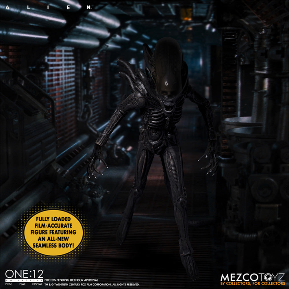Alien Mezco Toyz One:12 Collective Action Figure – Alien, Mezco Toyz, 18 cm, 2022, pre-owned collector piece, Uncanny Collectibles Dublin Ireland