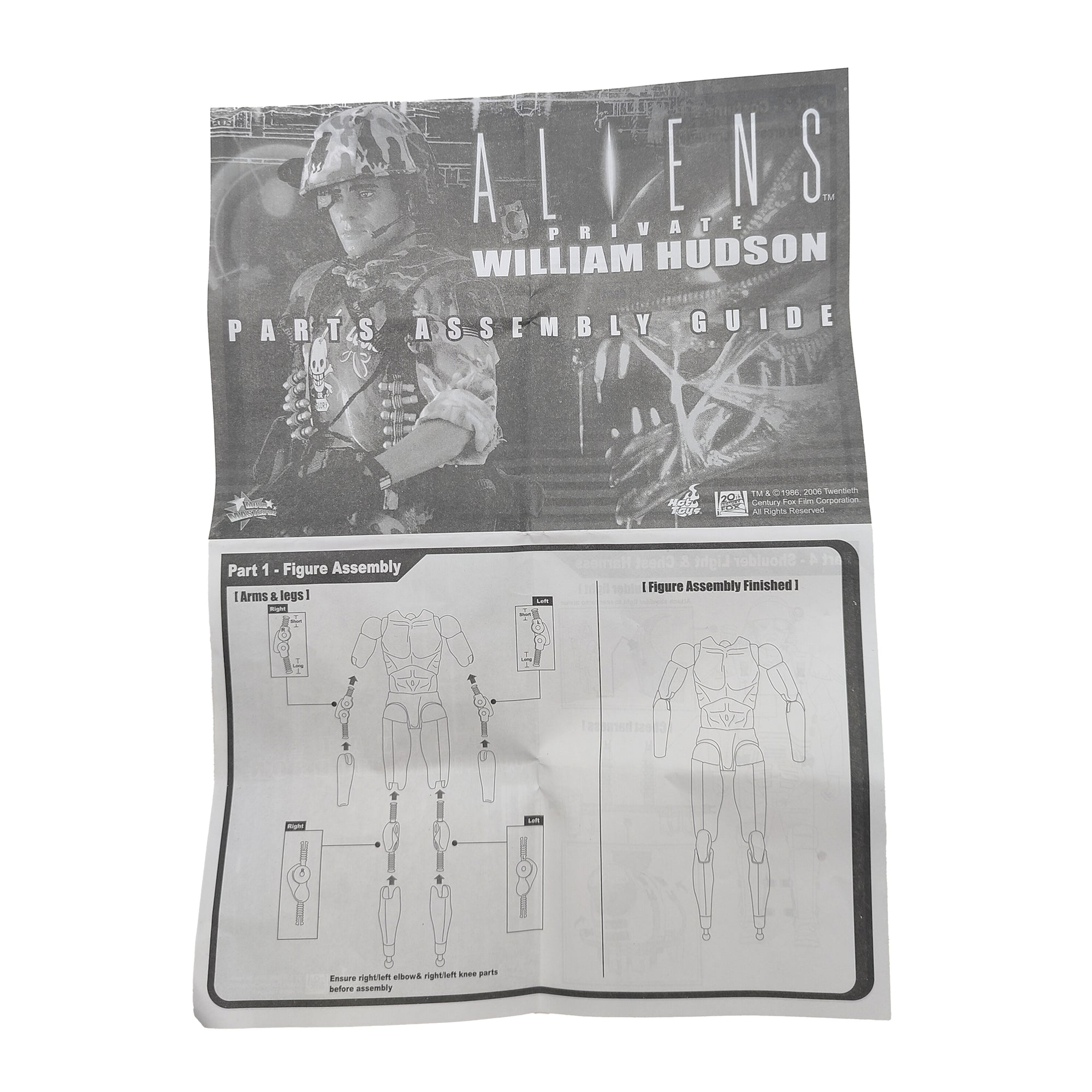 Aliens Private William Hudson Hot Toys Action Figure 2007 30cm