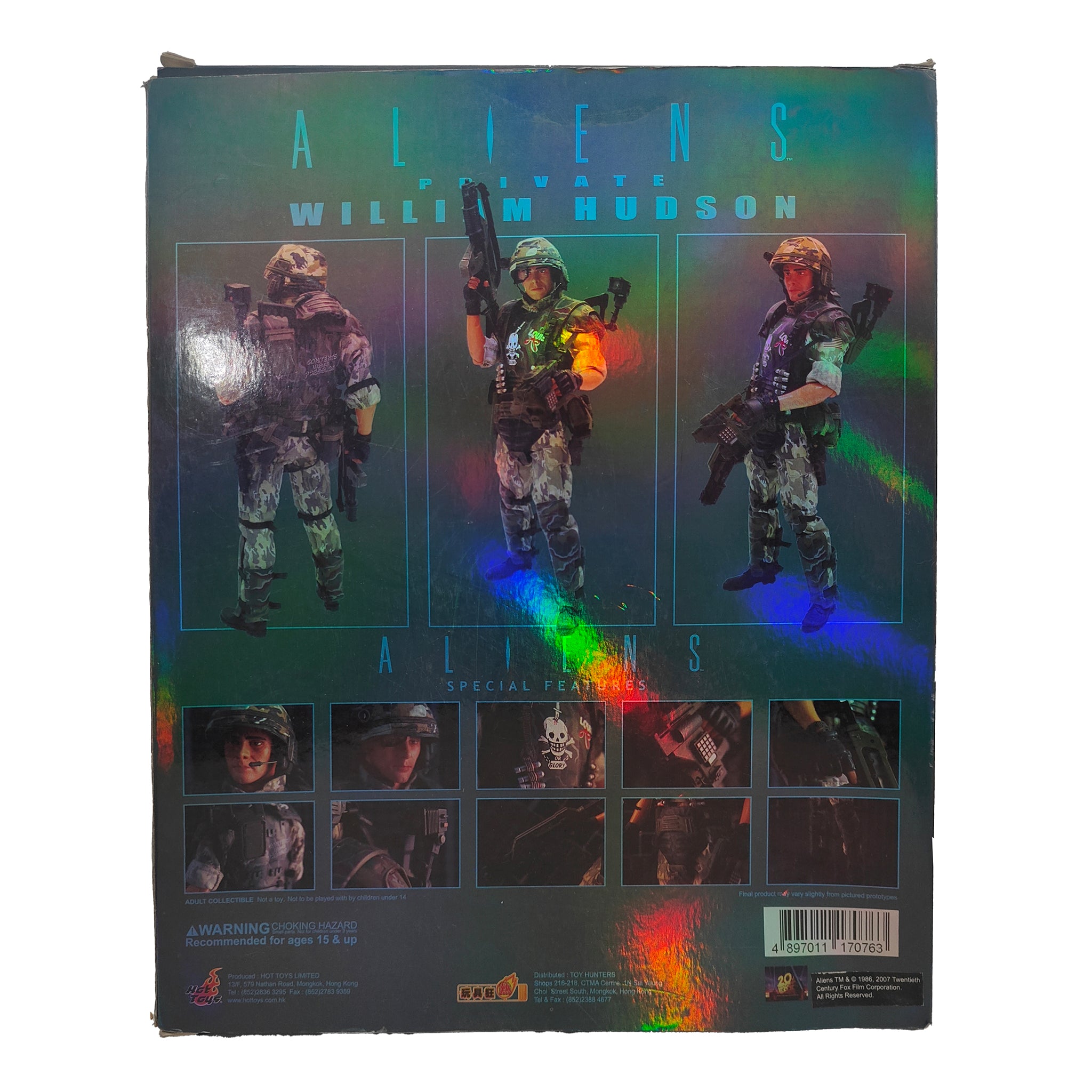 Aliens Private William Hudson Hot Toys Action Figure 2007 30cm – Alien, Vintage Brands, 30 cm, 2007, pre-owned collector piece, Uncanny Collectibles Dublin Ireland