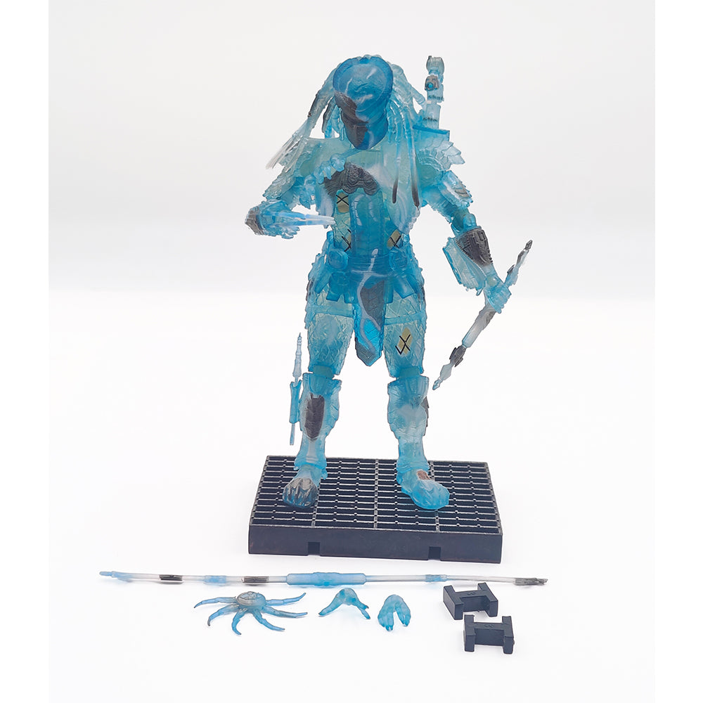 Alien vs Predator AVP Active Camo Scar Predator 1:18 Scale Hiya Toys 4-Inch Action Figure – Predator, Hiya Toys, 11 cm, 2022, pre-owned collector piece, Uncanny Collectibles Dublin Ireland