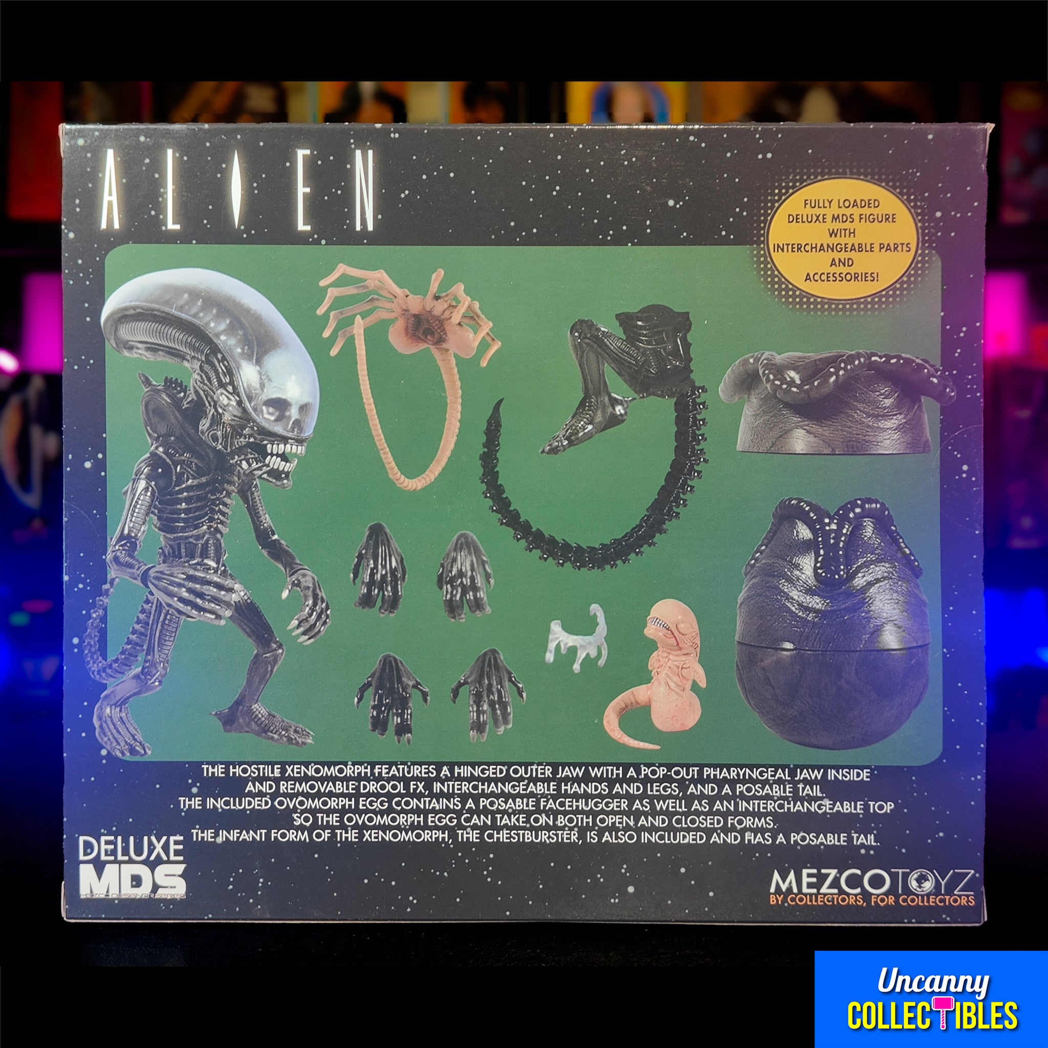 Alien Xenomorph Mezco Designer Series Deluxe Action Figure 18cm – Alien, Mezco Toyz, 18 cm, brand new collector item, Uncanny Collectibles Dublin Ireland