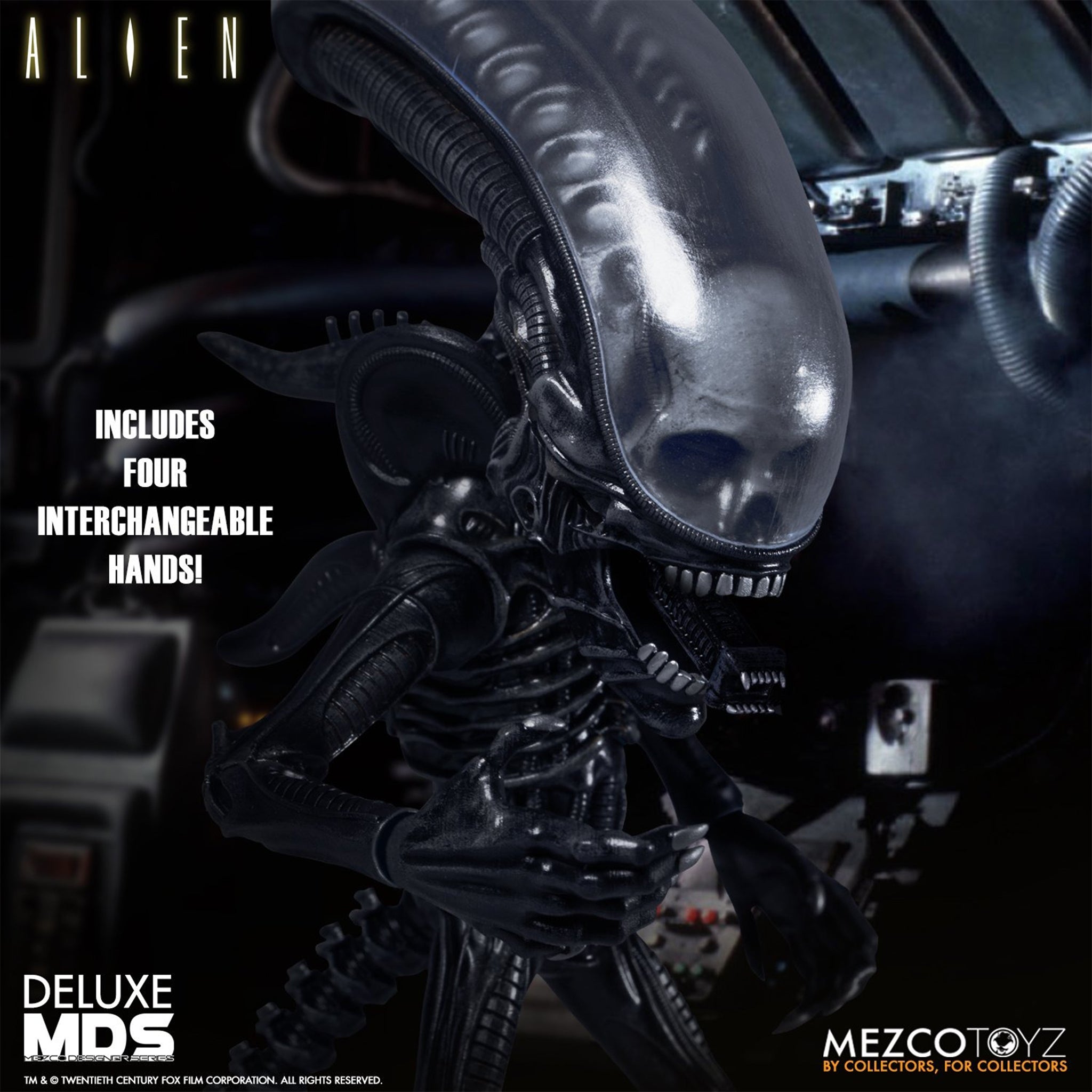 Alien Xenomorph Mezco Designer Series Deluxe Action Figure 18cm – Alien, Mezco Toyz, 18 cm, brand new collector item, Uncanny Collectibles Dublin Ireland