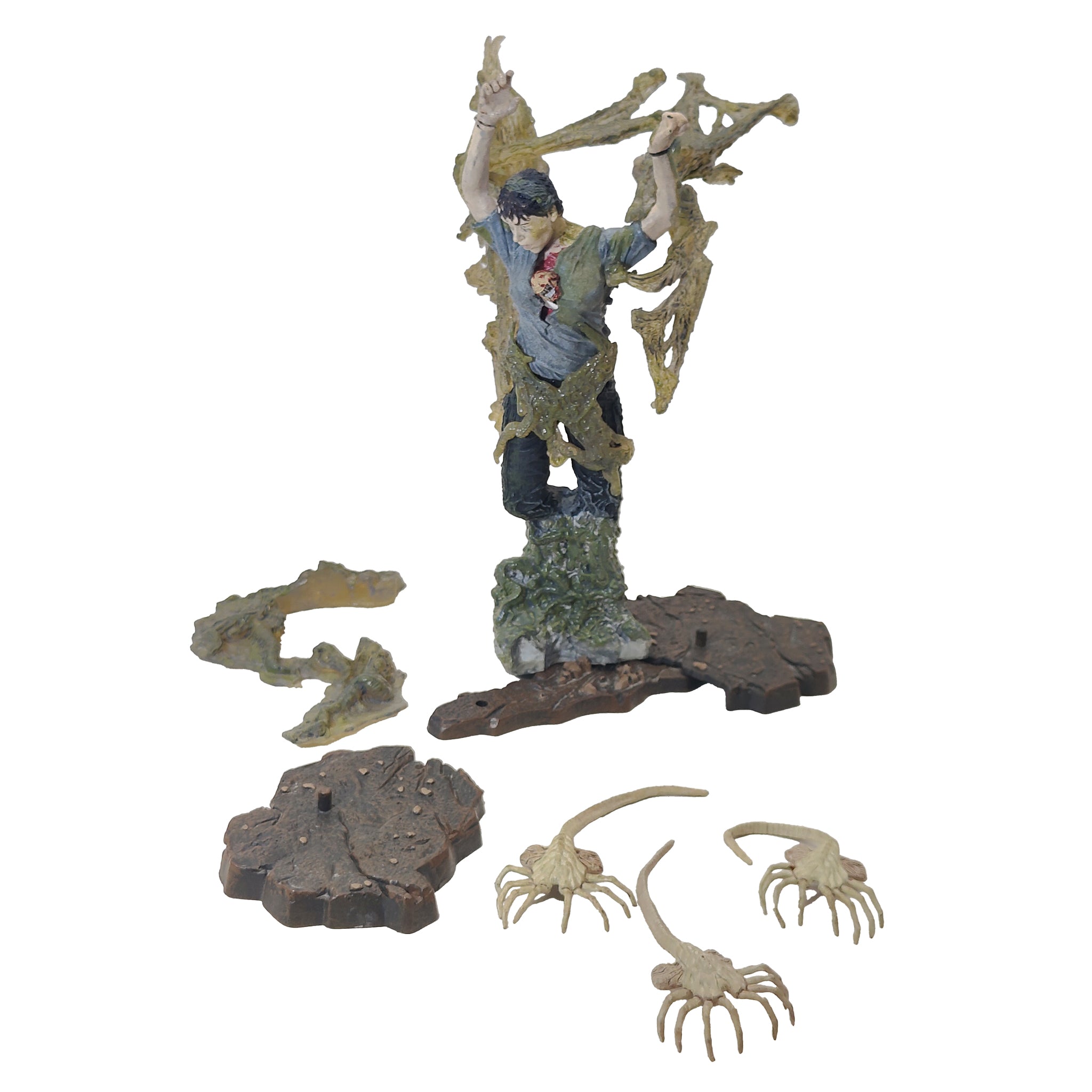 Aliens McFarlane Movie Maniacs 6 Cocooned Victim and 3 Facehuggers Incomplete