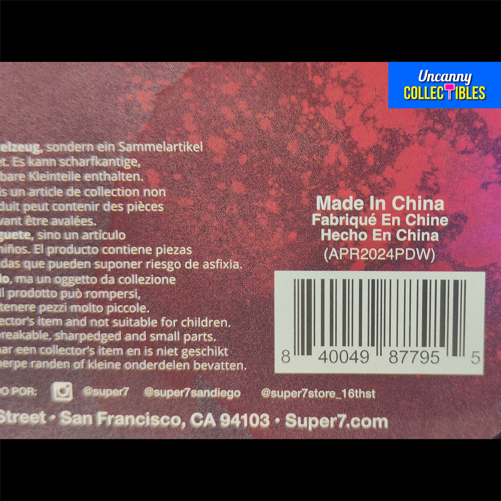 American Psycho Patrick Bateman In Raincoat Super7 ReAction Figure 10cm – Movie Icons & Heroes, Super7, 10 cm, 2024, brand new collector item, Uncanny Collectibles Dublin Ireland