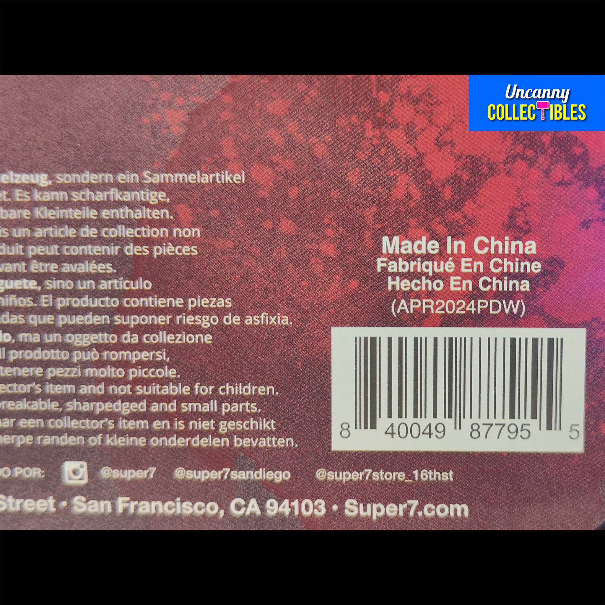 American Psycho Patrick Bateman In Raincoat Super7 ReAction Figure 10cm – Movie Icons & Heroes, Super7, 10 cm, 2024, brand new collector item, Uncanny Collectibles Dublin Ireland