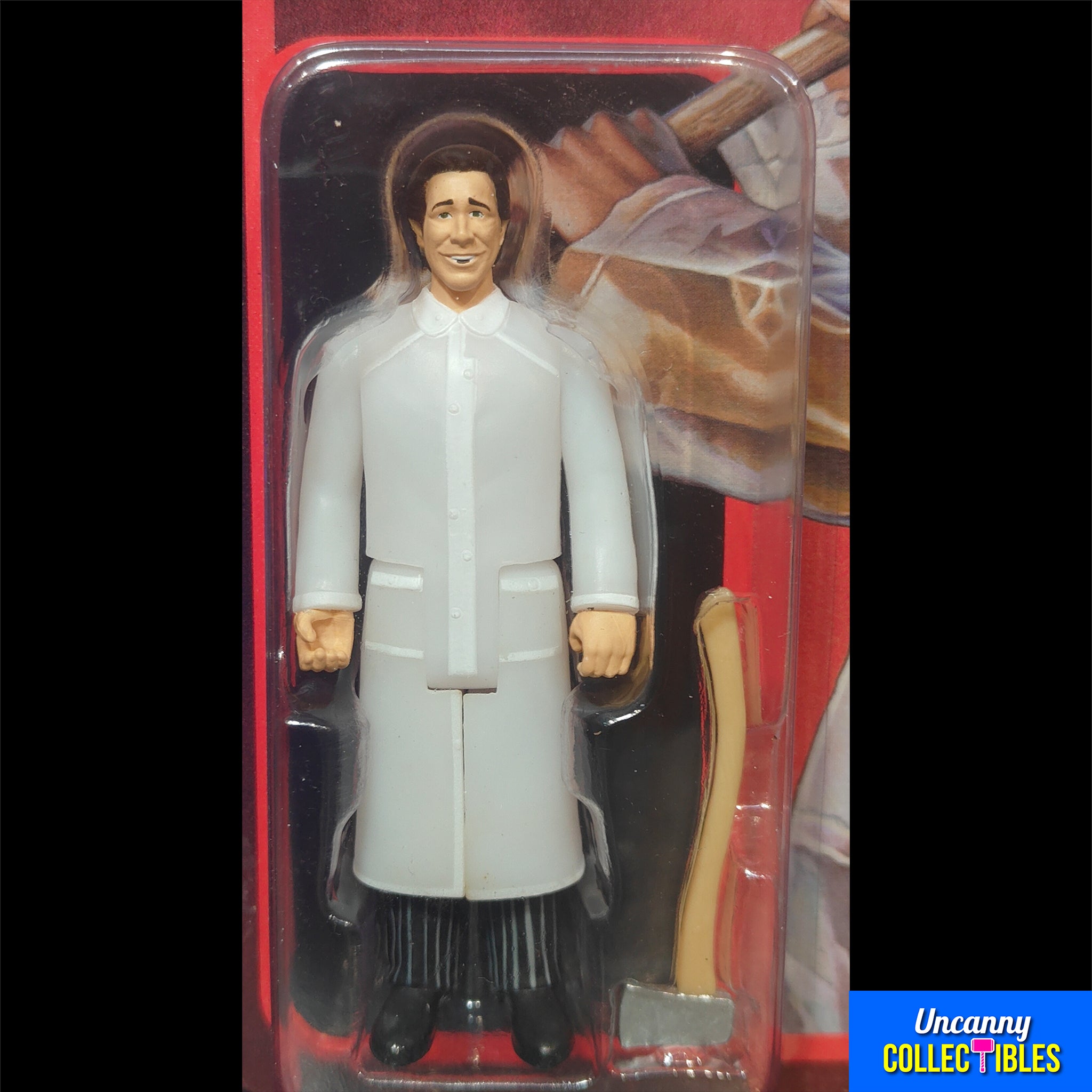 American Psycho Patrick Bateman In Raincoat Super7 ReAction Figure 10cm – Movie Icons & Heroes, Super7, 10 cm, 2024, brand new collector item, Uncanny Collectibles Dublin Ireland