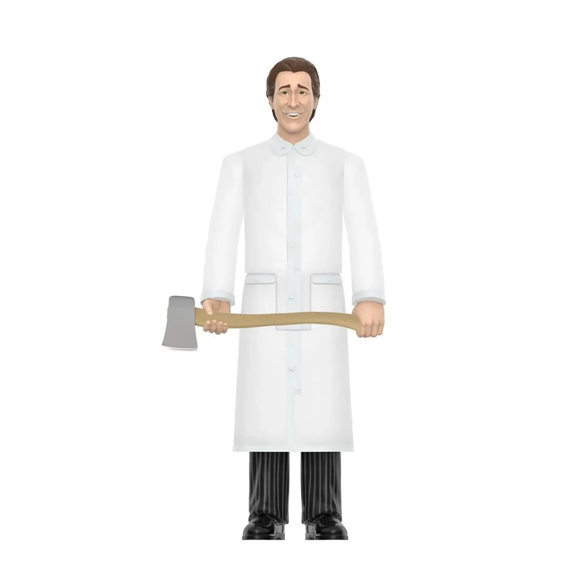 American Psycho Patrick Bateman In Raincoat Super7 ReAction Figure 10cm – Movie Icons & Heroes, Super7, 10 cm, 2024, brand new collector item, Uncanny Collectibles Dublin Ireland