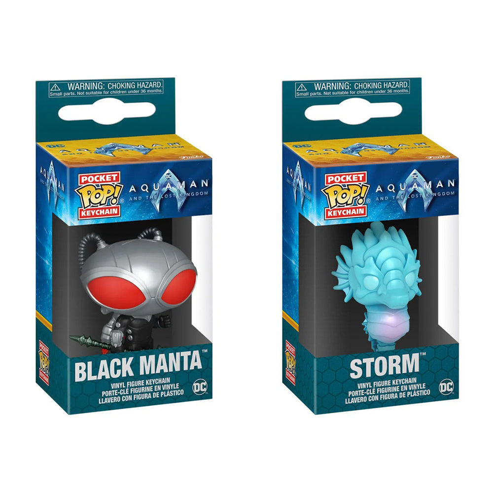 Aquaman and the Lost Kingdom Funko POP Vinyl Keyrings – DC Heroes, Funko, 4 cm, 2023, brand new collector item, Uncanny Collectibles Dublin Ireland