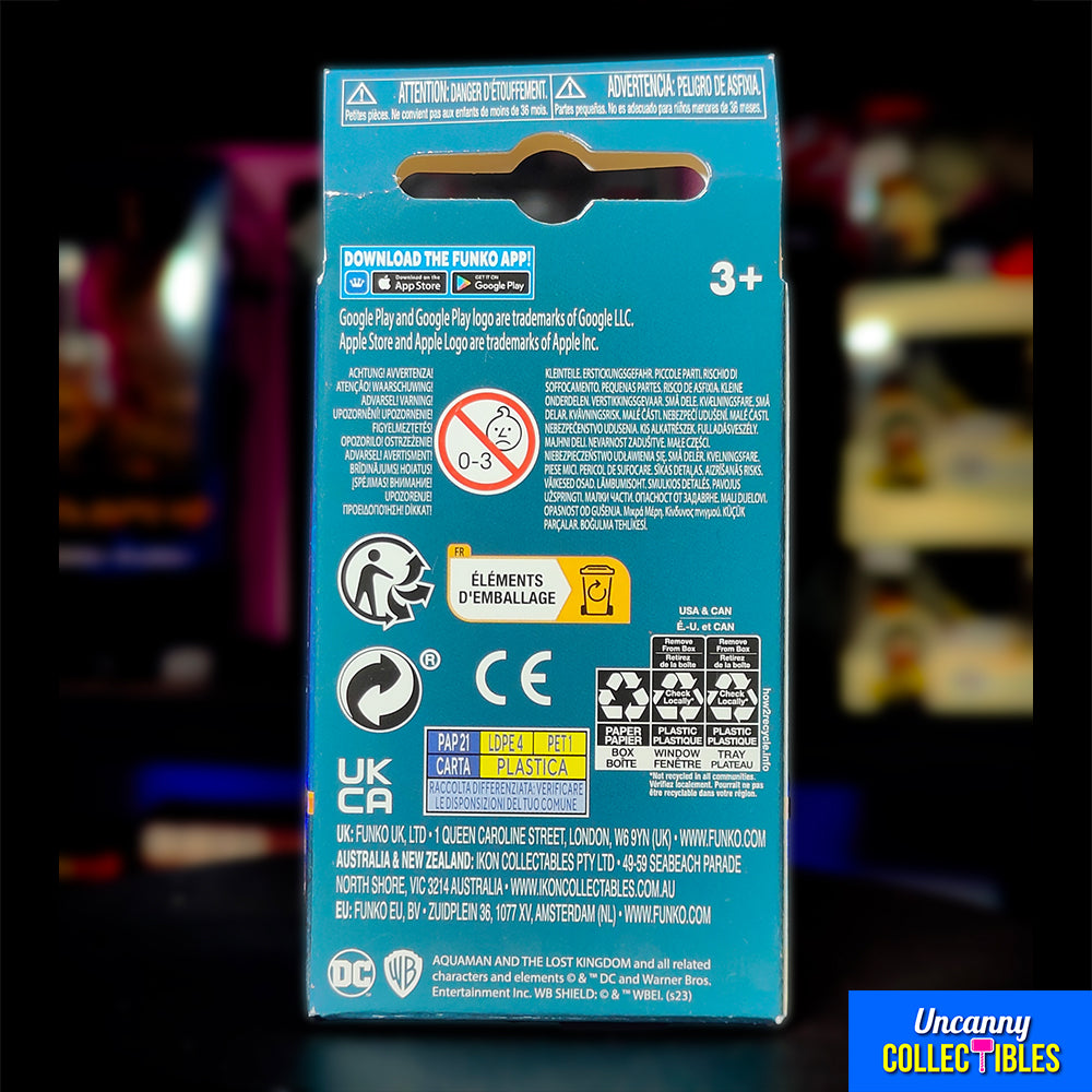 Aquaman and the Lost Kingdom Funko POP Vinyl Keyrings – DC Heroes, Funko, 4 cm, 2023, brand new collector item, Uncanny Collectibles Dublin Ireland
