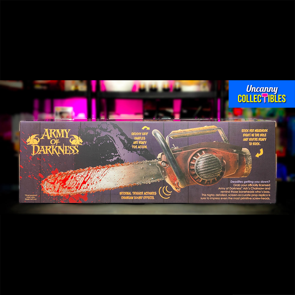 Buy Army Of Darkness Ashs Chainsaw 1 1 Chainsaw Evil Dead Prop With Sound By Syndicate Collectibles collectible online at Uncanny Collectibles