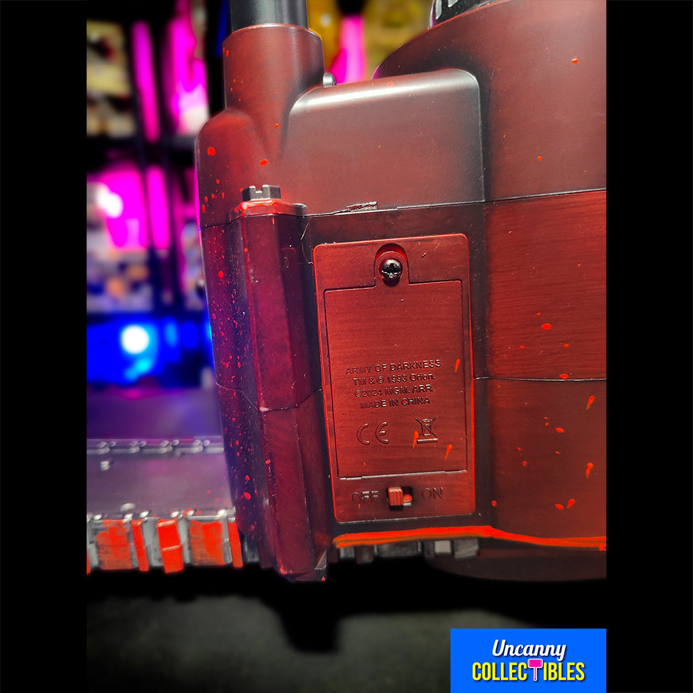 Army of Darkness Ashs Chainsaw 1:1 Chainsaw Evil Dead Prop With Sound By Syndicate Collectibles – Evil Dead, Syndicate Collectibles, 71 cm, 2024, brand new collector item, Uncanny Collectibles Dublin Ireland