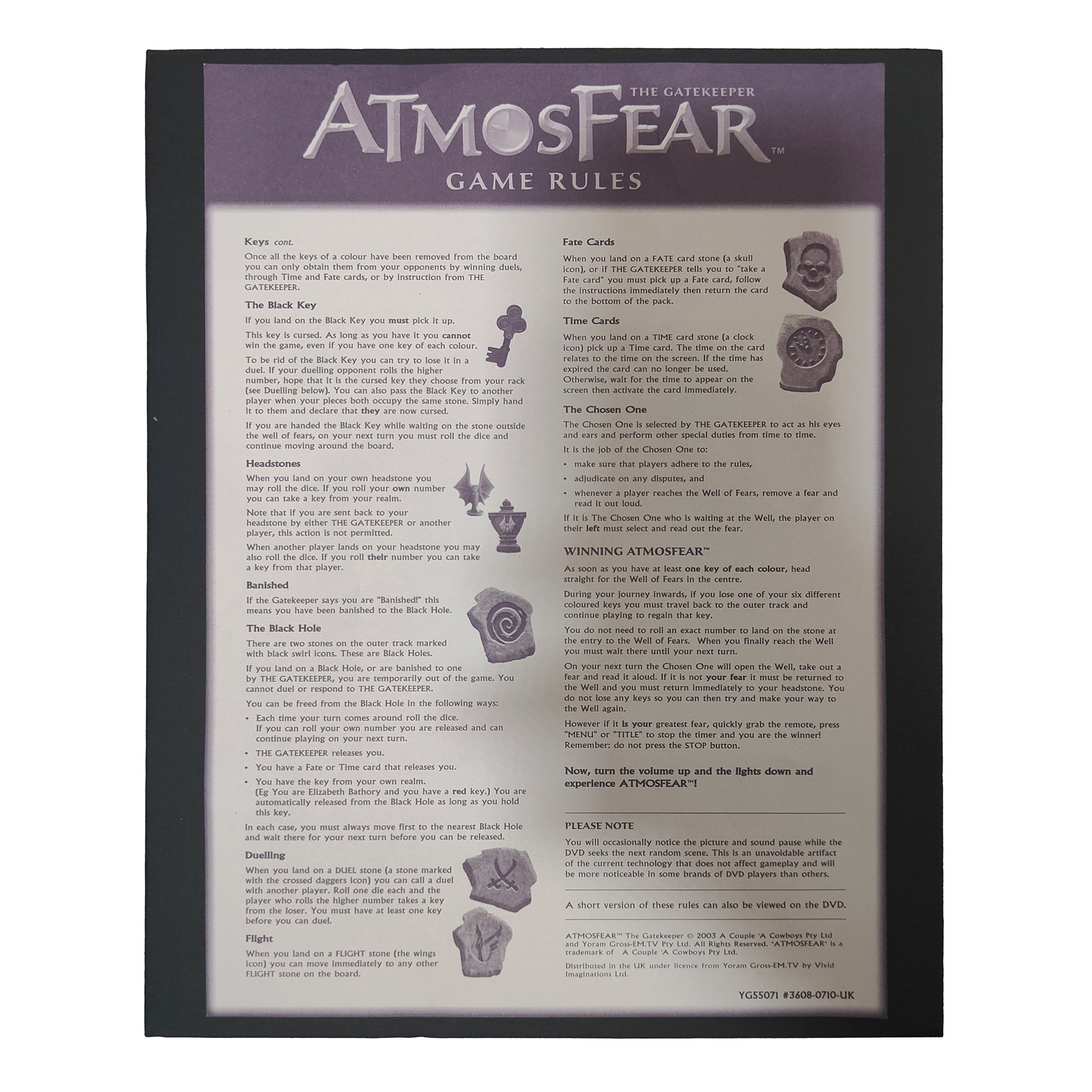 Atmosphere The Gatekeeper DVD Board Game Vivid Imaginations 2003 – TV Icons & Heroes, Vivid Imaginations, -, 2003, pre-owned collector piece, Uncanny Collectibles Dublin Ireland