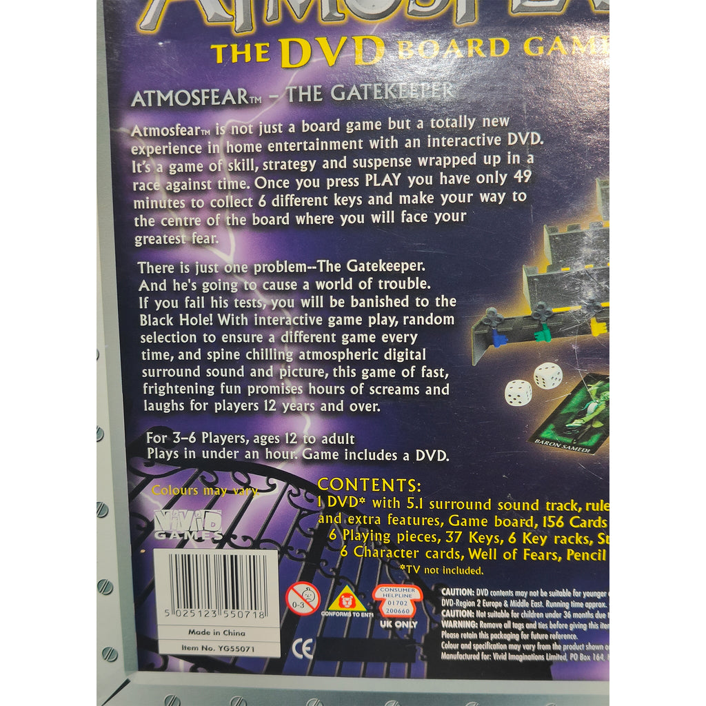 Atmosphere The Gatekeeper DVD Board Game Vivid Imaginations 2003 – TV Icons & Heroes, Vivid Imaginations, -, 2003, pre-owned collector piece, Uncanny Collectibles Dublin Ireland