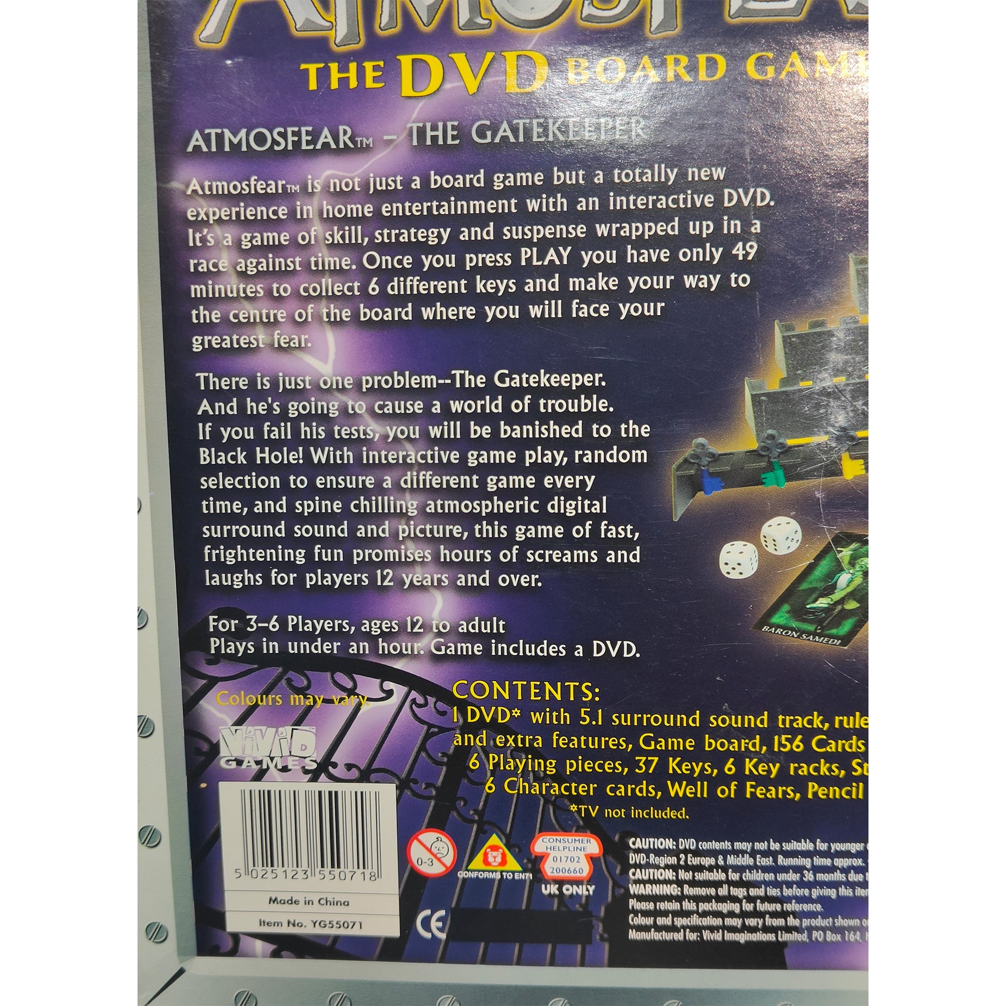 Atmosphere The Gatekeeper DVD Board Game Vivid Imaginations 2003