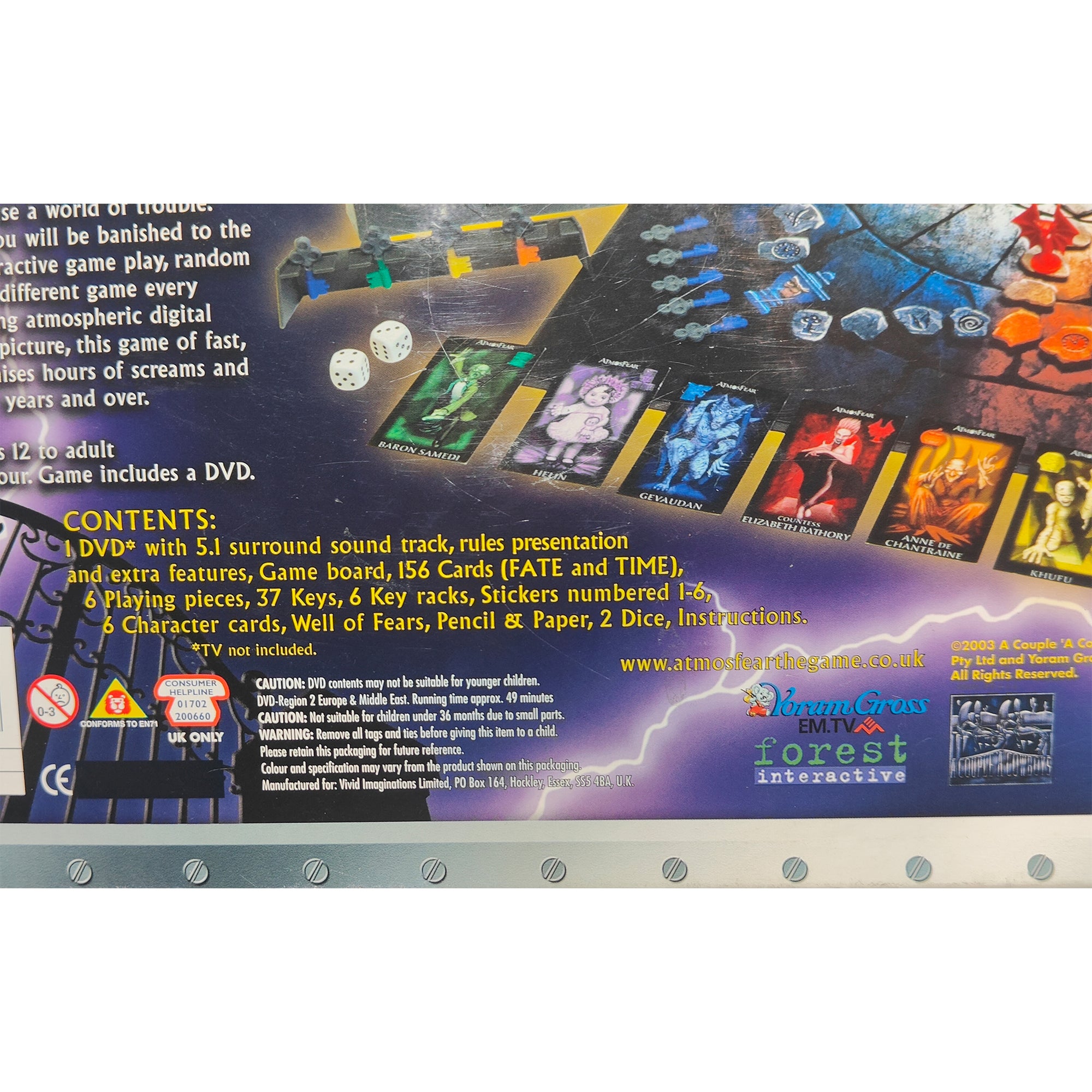 Atmosphere The Gatekeeper DVD Board Game Vivid Imaginations 2003