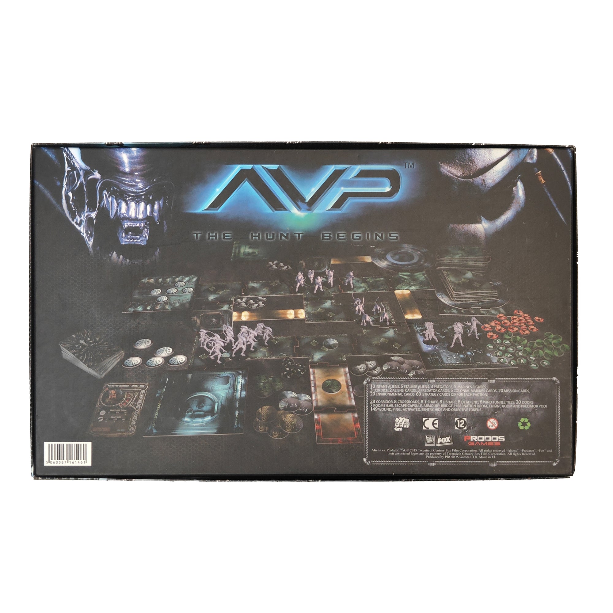 AVP Alien vs Predator The Hunt Begins 1st Edition Prodos Games Board Game 2015 Incomplete