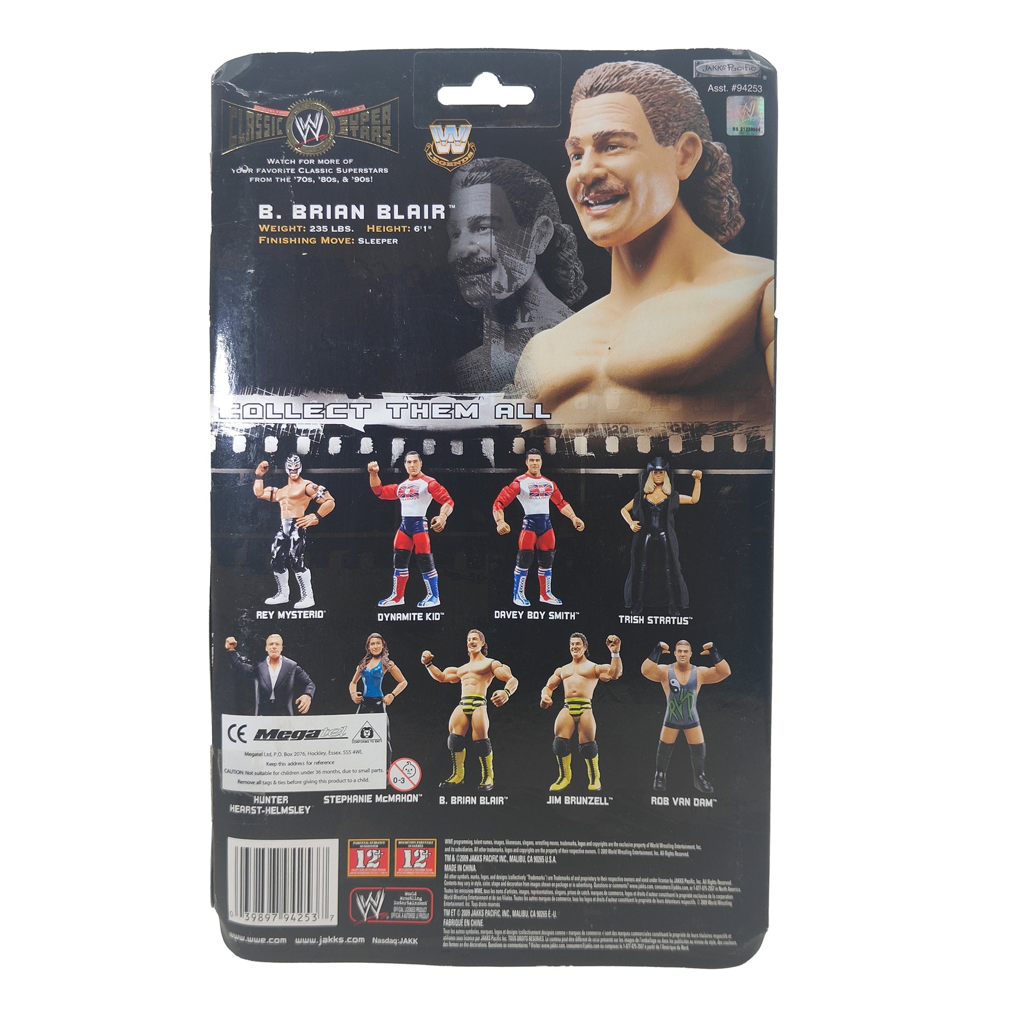 B Brian Blair WWE Classic Superstars Series 24 Jakks Pacific Action Figure 2009 18cm