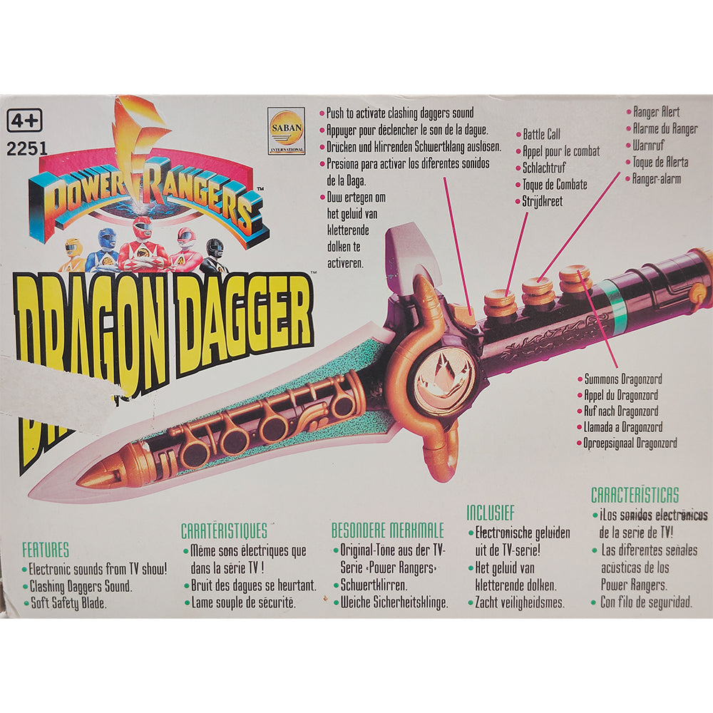 Bandai Power Rangers Dragon Dagger With Electronic Sounds 1993 – Power Rangers, Bandai, 32 cm, 1993, pre-owned collector piece, Uncanny Collectibles Dublin Ireland