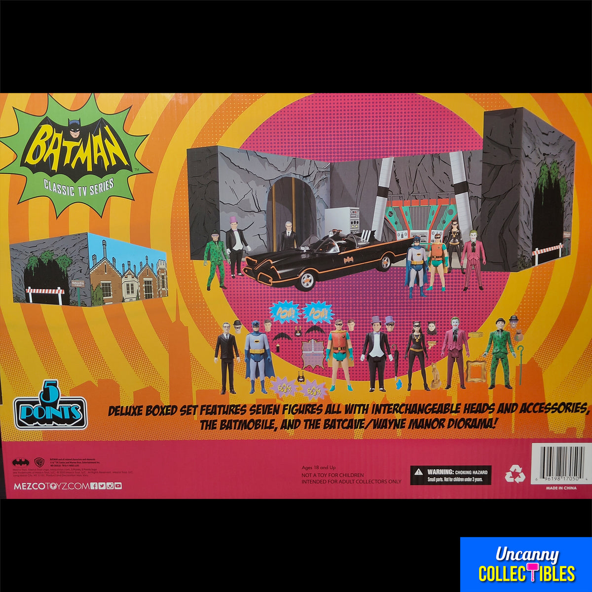 Batman 1966 5 Points 7 Figure Deluxe Mezco Boxed Set