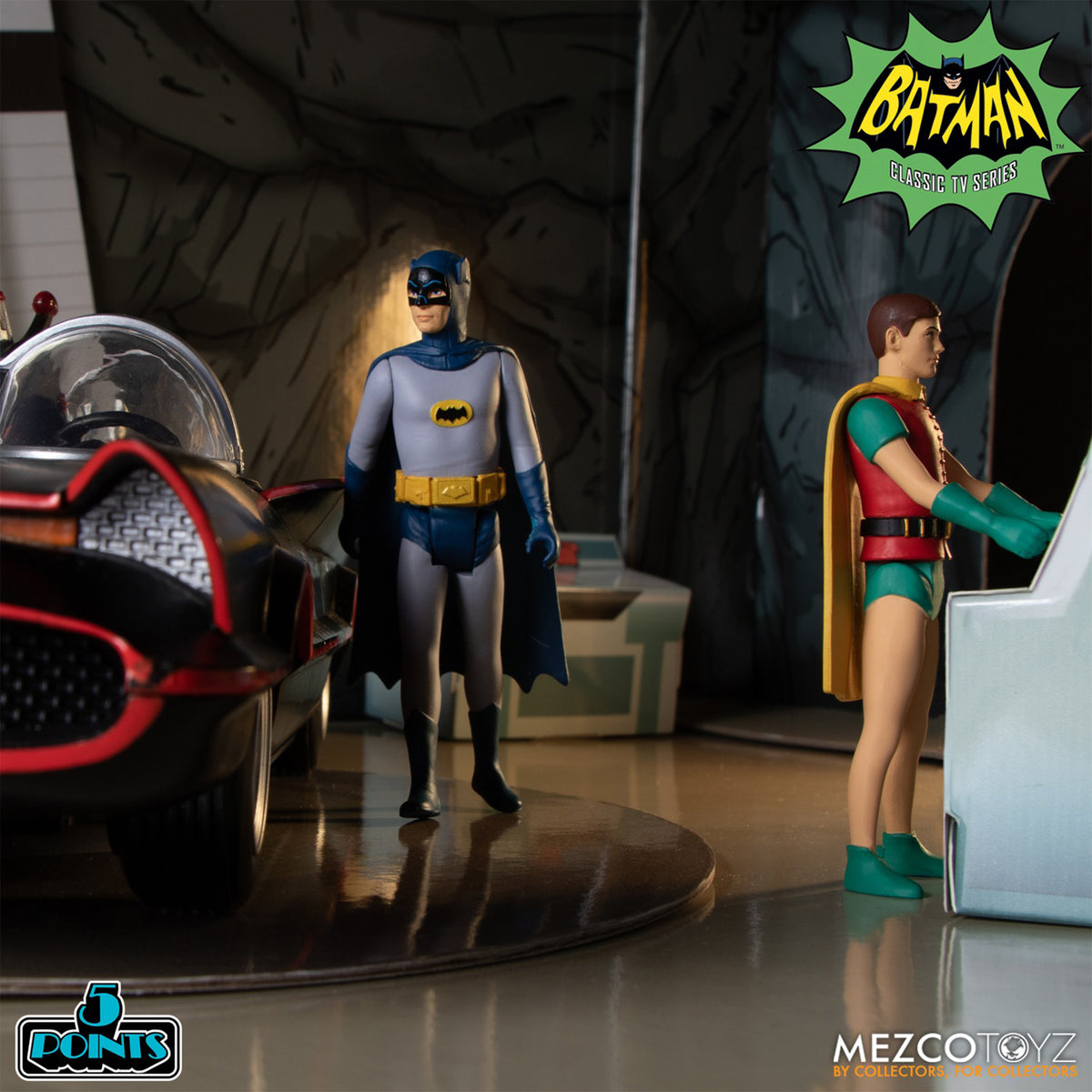 Batman 1966 5 Points 7-Figure Deluxe Mezco Toyz Boxed Set – photo 20 of 27