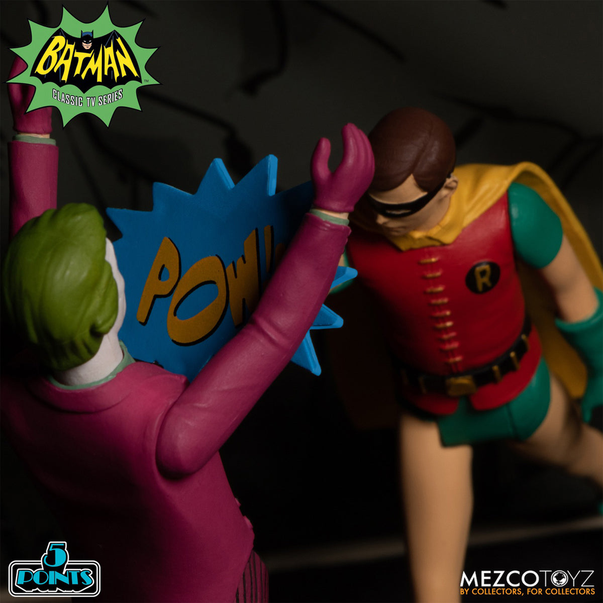 Batman 1966 5 Points 7-Figure Deluxe Mezco Toyz Boxed Set – photo 23 of 27