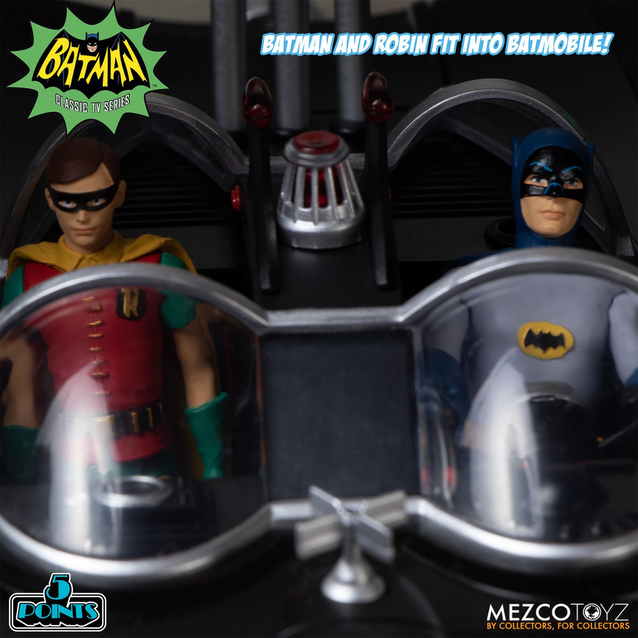 Batman 1966 5 Points 7-Figure Deluxe Mezco Toyz Boxed Set – photo 8 of 27
