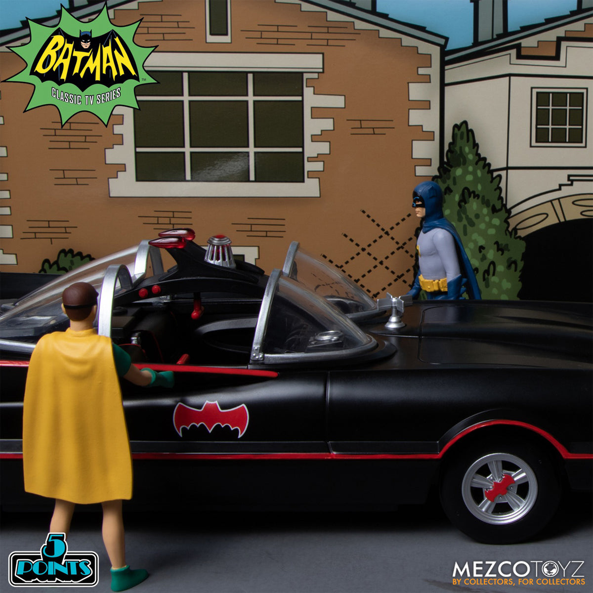 Batman 1966 5 Points 7-Figure Deluxe Mezco Toyz Boxed Set – photo 9 of 27