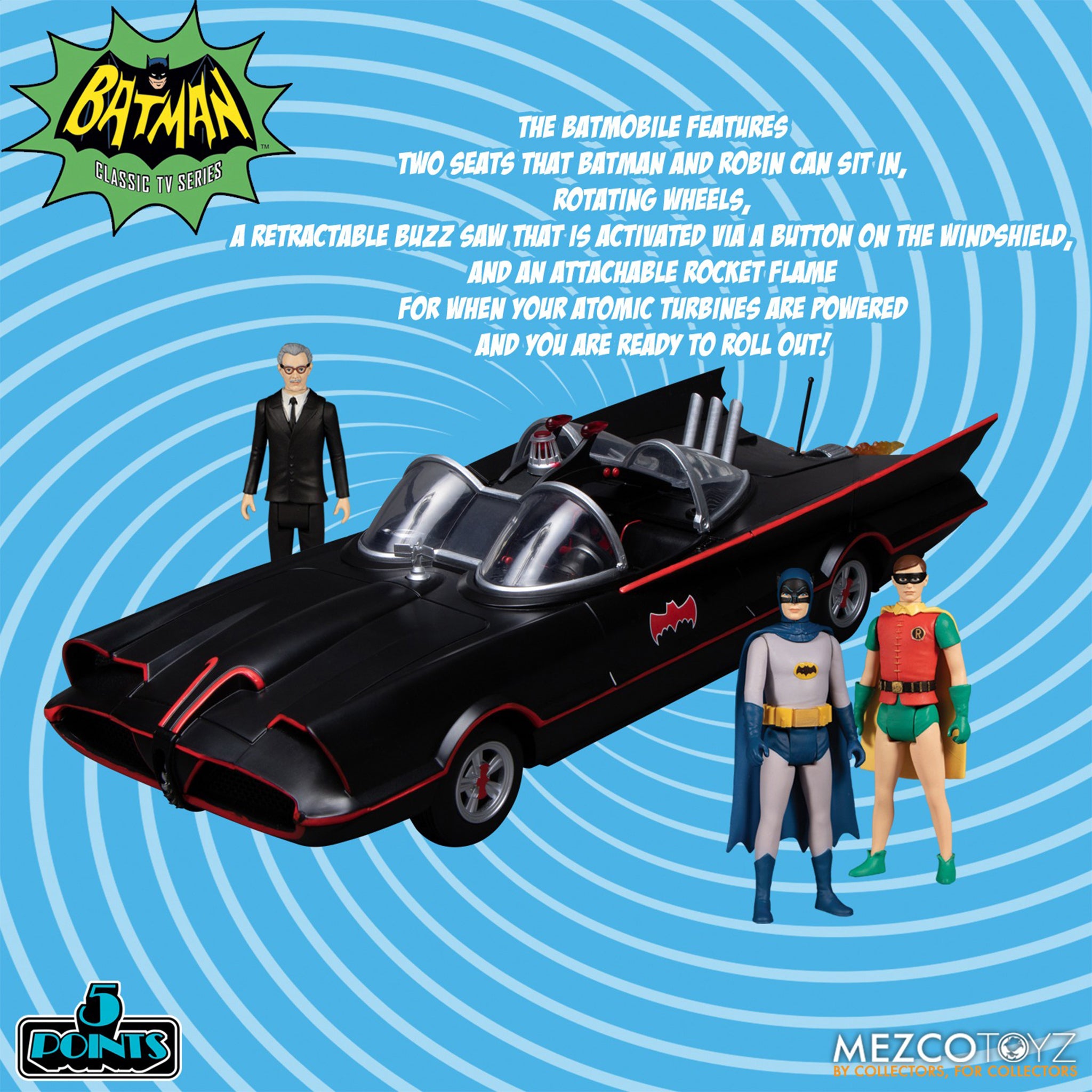 Batman 1966 5 Points 7-Figure Deluxe Mezco Toyz Boxed Set – photo 3 of 27